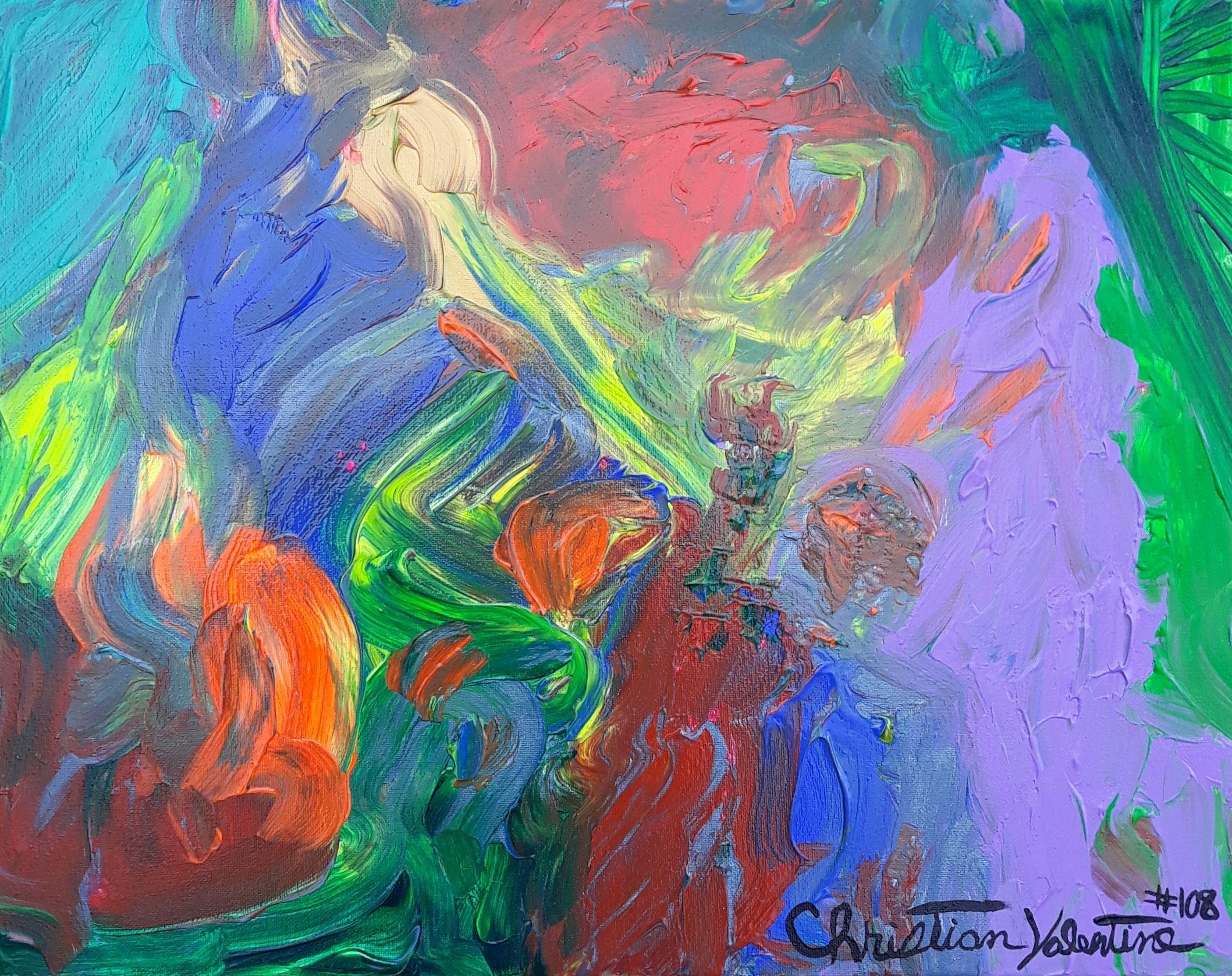 Christian Valentine Abstract Painting - Prometheus, Painting, Acrylic on Canvas