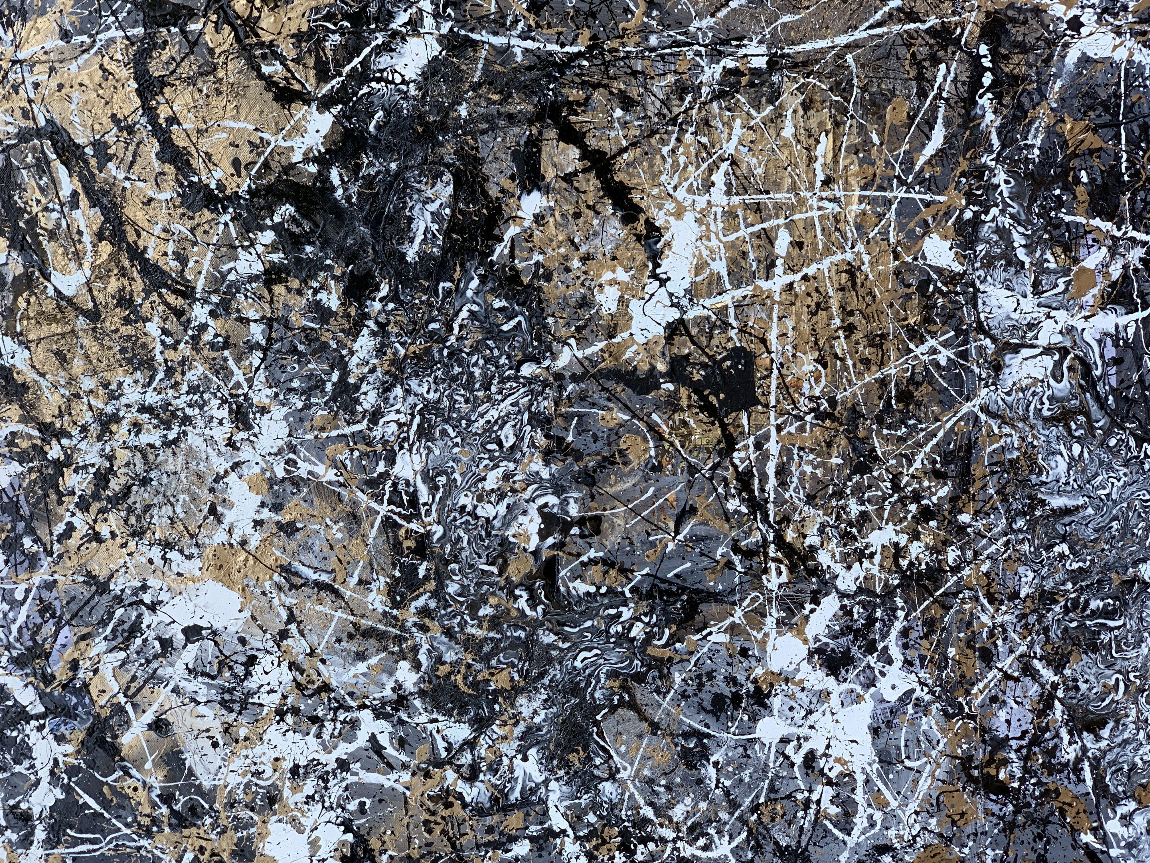 Golden King # 2, tecnica mista su tela - Mixed Media Art di Jakob Gold