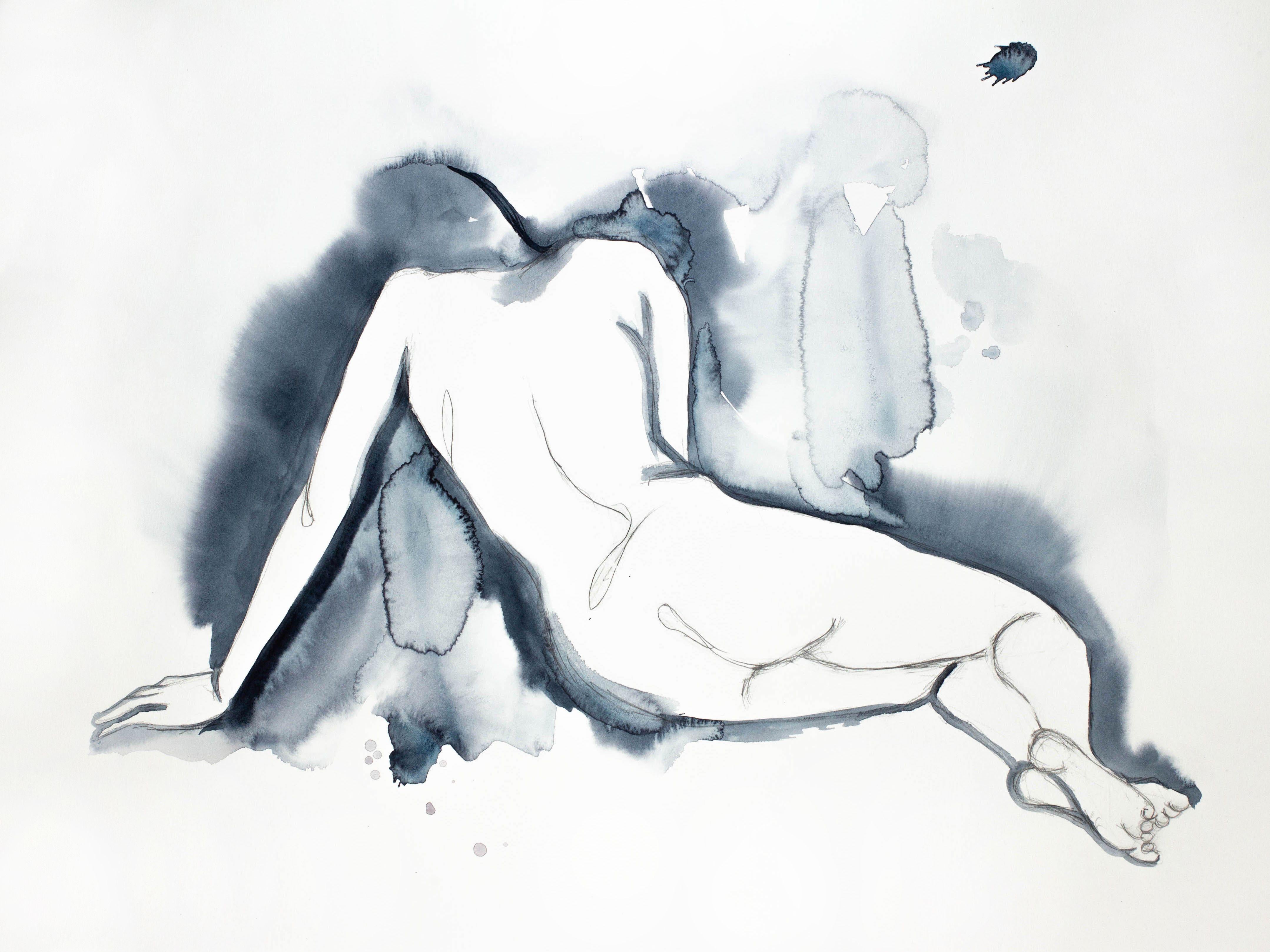 Nude No. 5, Painting, Watercolor on Watercolor Paper - Art by Elizabeth Becker