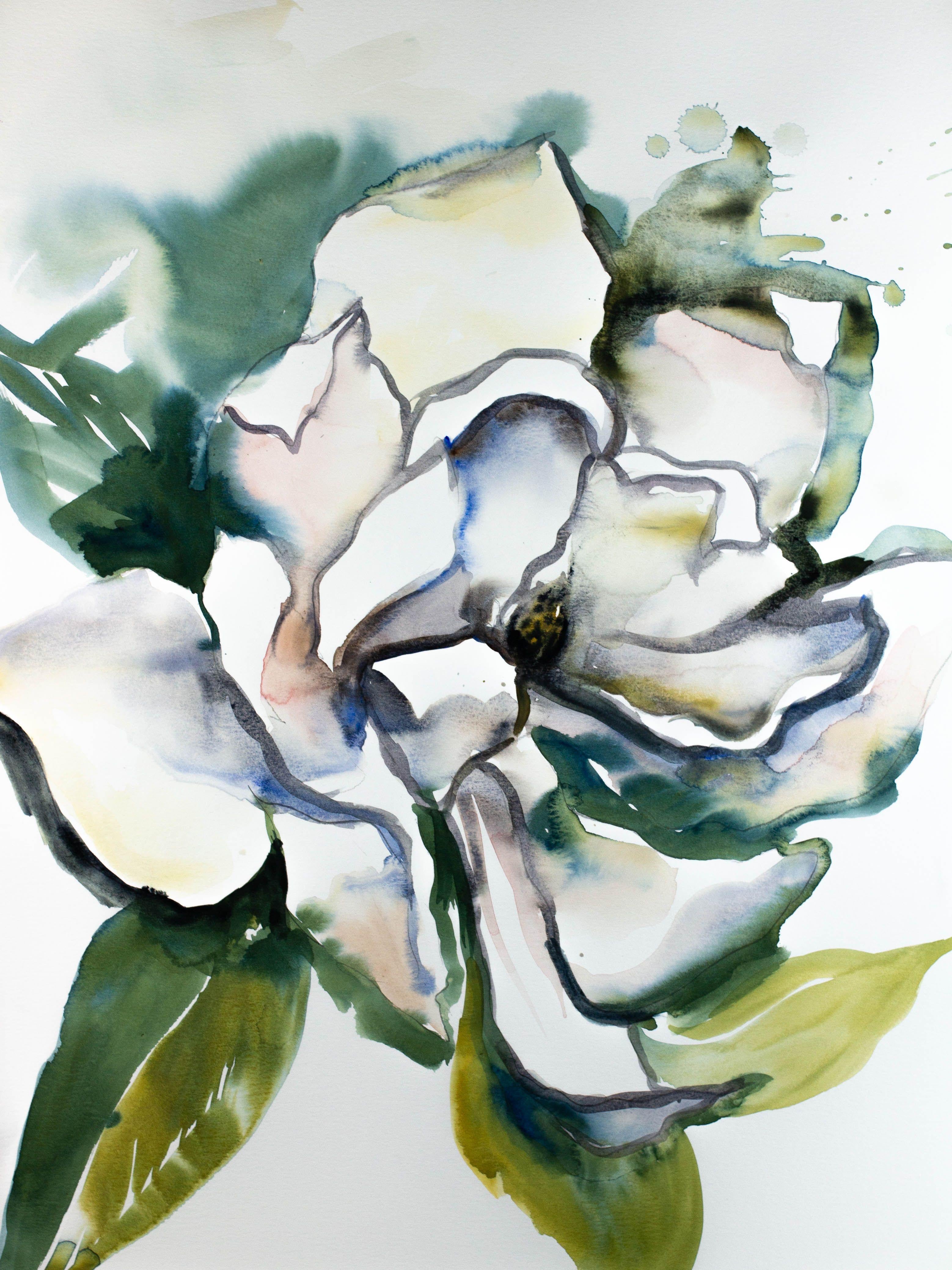 Magnolia No. 27, Painting, Watercolor on Watercolor Paper - Art by Elizabeth Becker