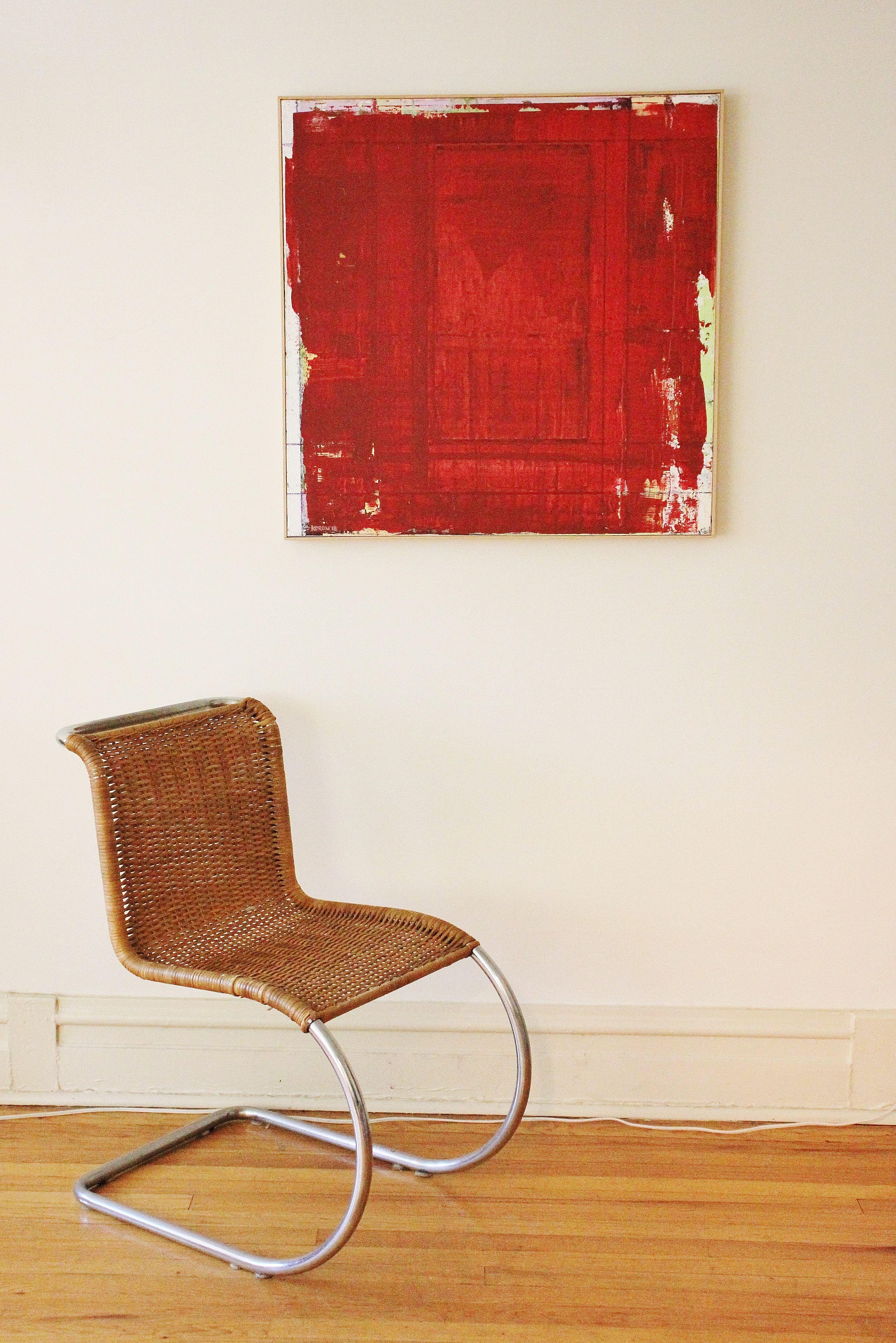 REGALO, Pintura, Acrílico sobre lienzo - Abstract Painting Rojo de Joseph Korom