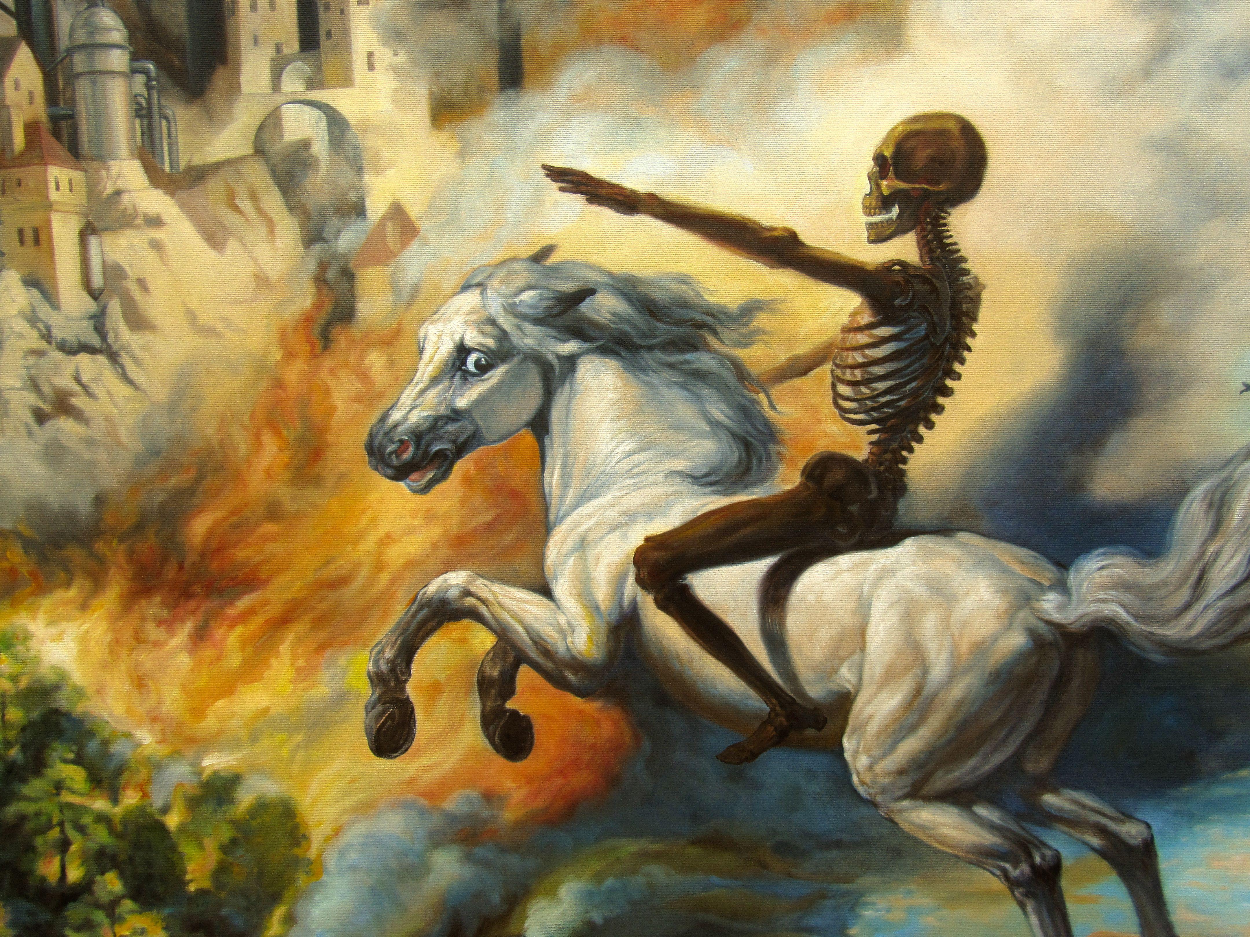 Forward to Death, Painting, Oil on Canvas 1