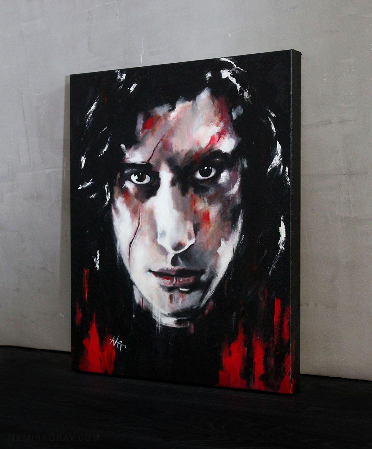 Kylo Ren (CHARACTER SERIES), Painting, Acrylic on Canvas For Sale 1