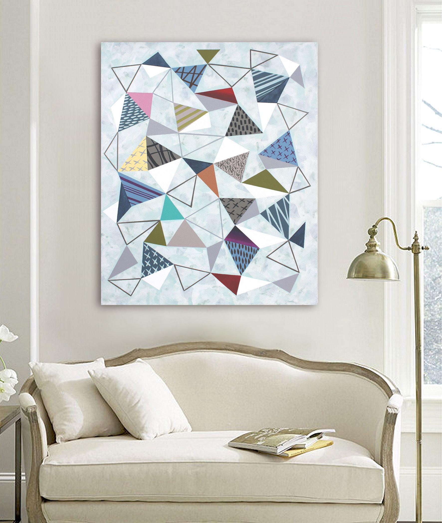 Dreiecke 7, Gemälde, Acryl auf Leinwand (Zeitgenössisch), Painting, von Lucie Jirku