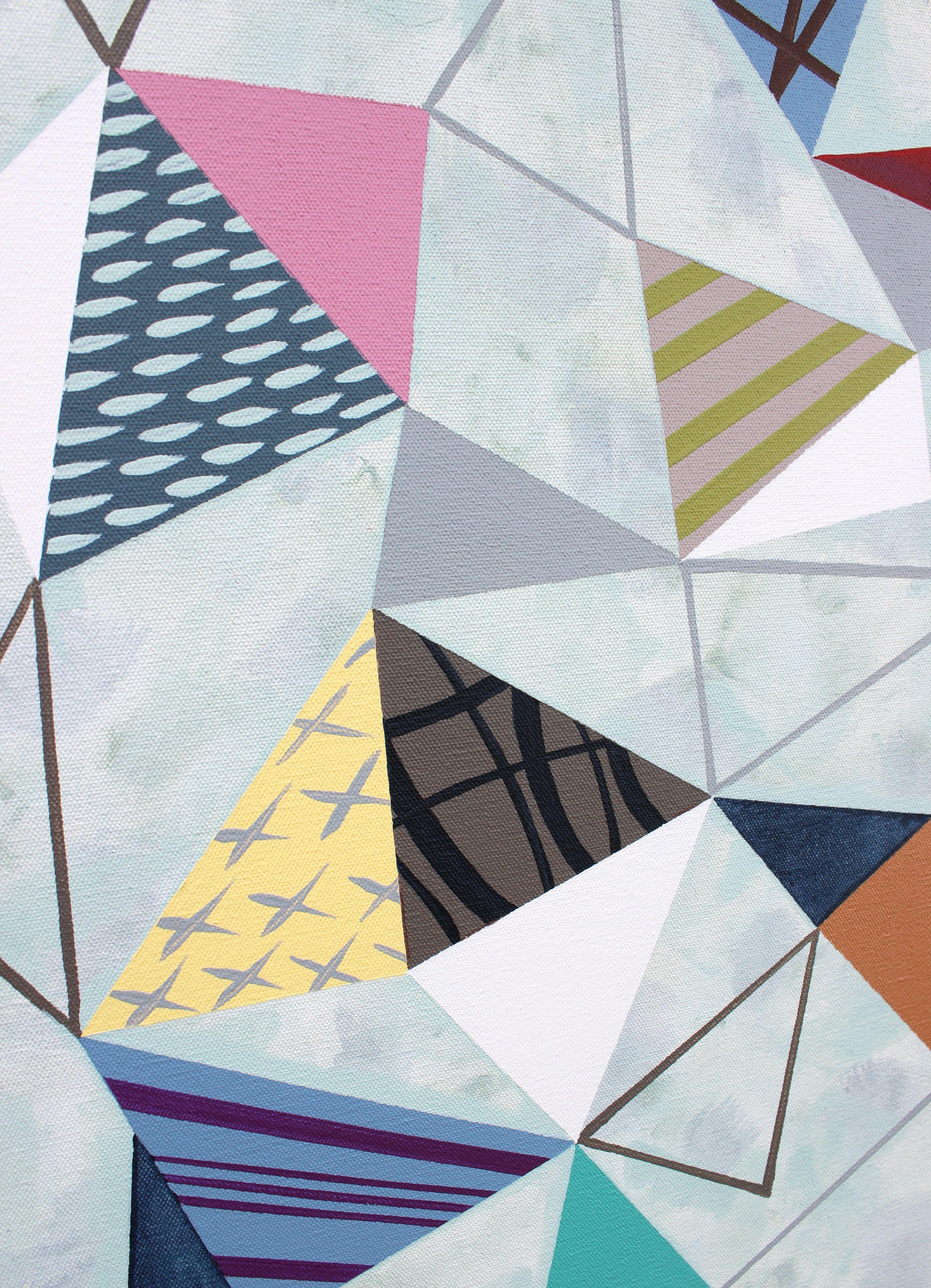 Dreiecke 7, Gemälde, Acryl auf Leinwand im Angebot 2