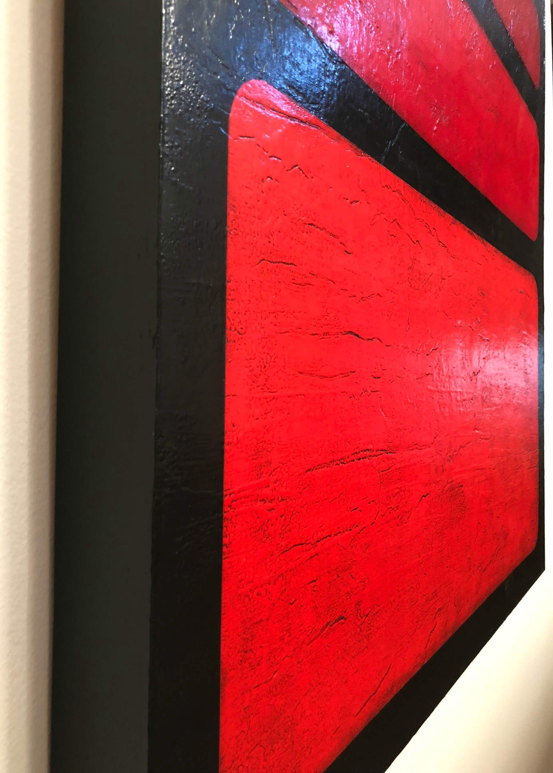 Simply Red, Painting, Acrylic on Wood Panel 2