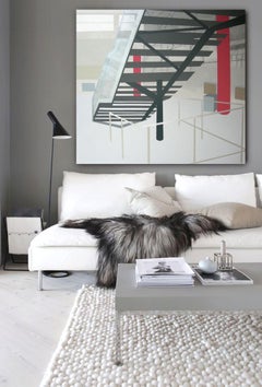 Prague Airport, Painting, Acrylic on Canvas