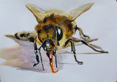 Bee, Painting, Acrylic on Paper