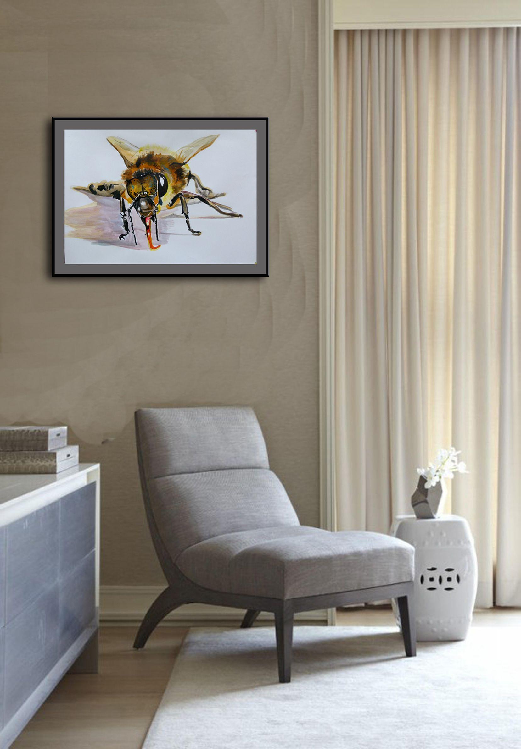 bee acrylic painting