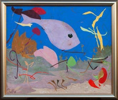 Fish in the Sky, Painting, Oil on Canvas