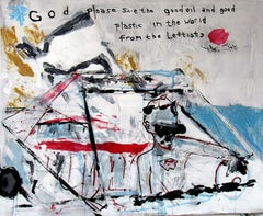 God Please Save the Good Oil & Good Plastic from the Leftists, colorful abstract