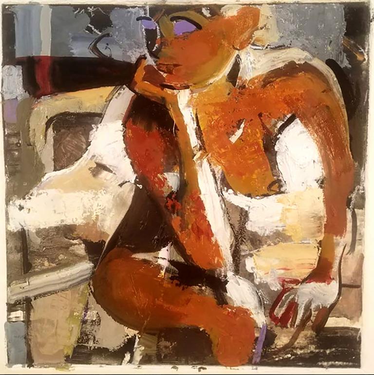 Summer Heat #2, abstract figure work w bold color