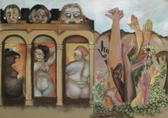 erotica al fresco, narrative architectural fantasy w female nudes