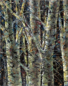 Winter Birch, abstract patterns, forest, birch tree