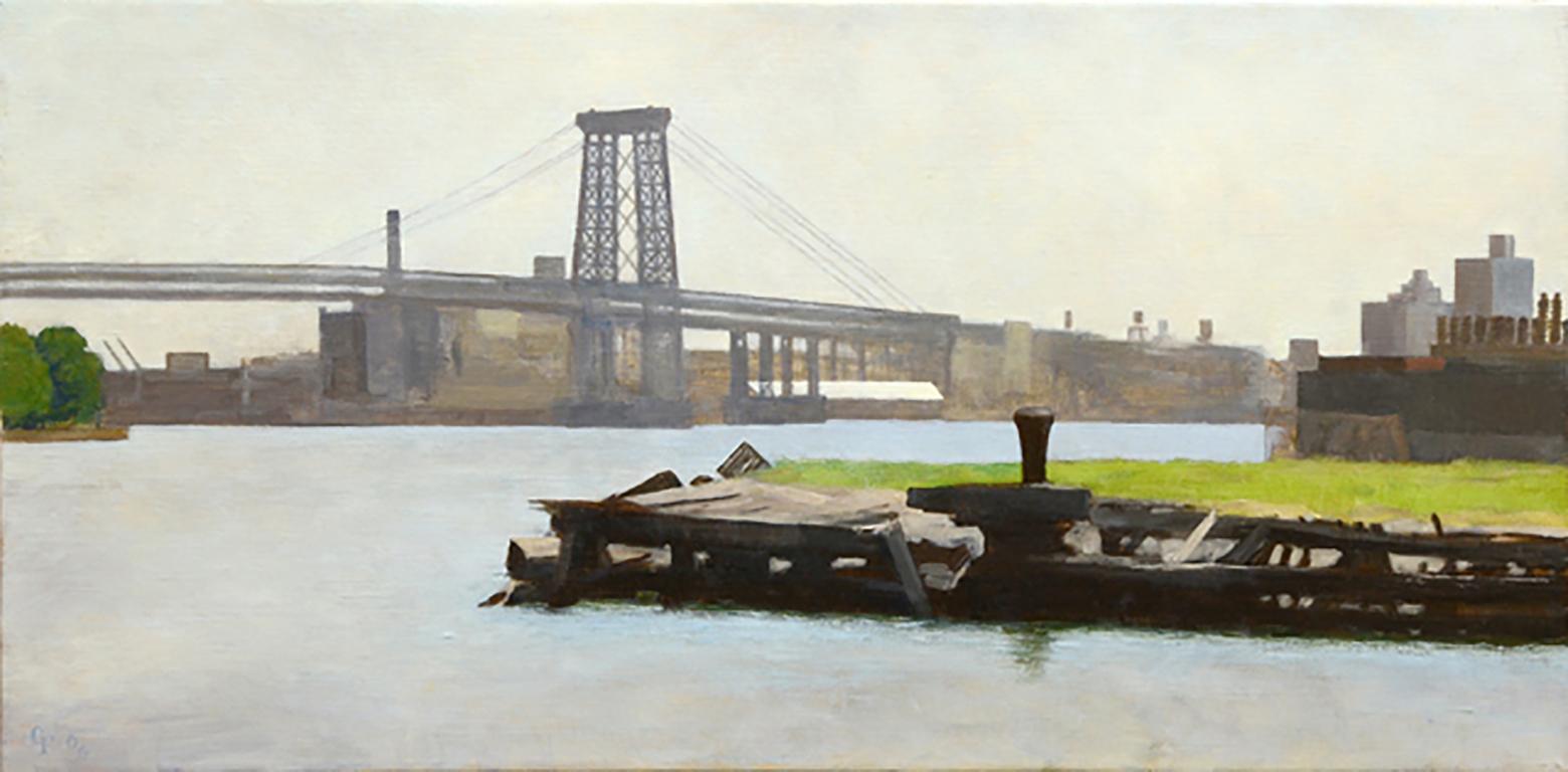 Lagoon and Bridge - Painting by Gregory Frux