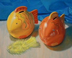 Fish, colorful, oil painting, super realistic