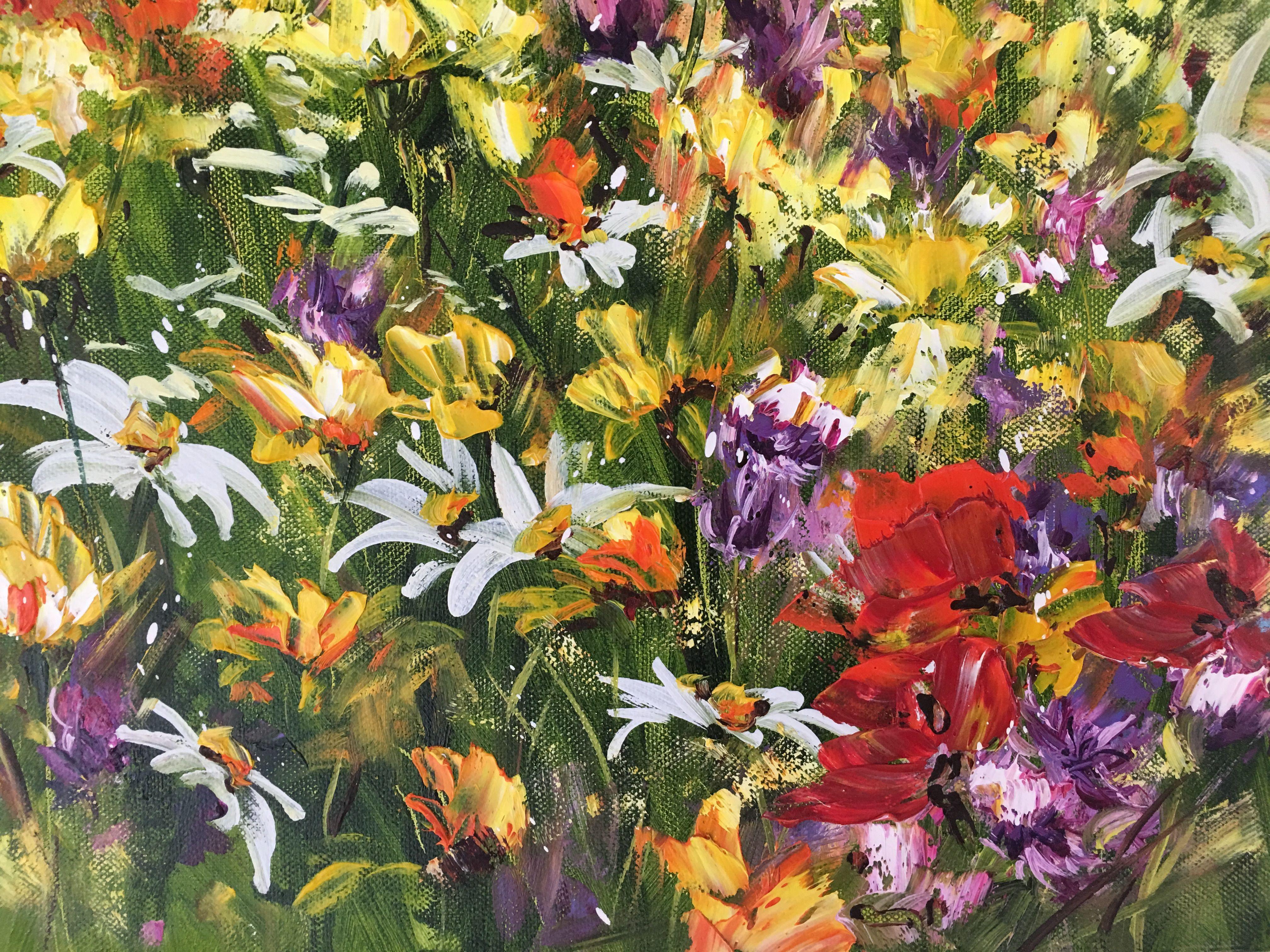 Scent of Summer Flowers, Painting, Oil on Canvas 3