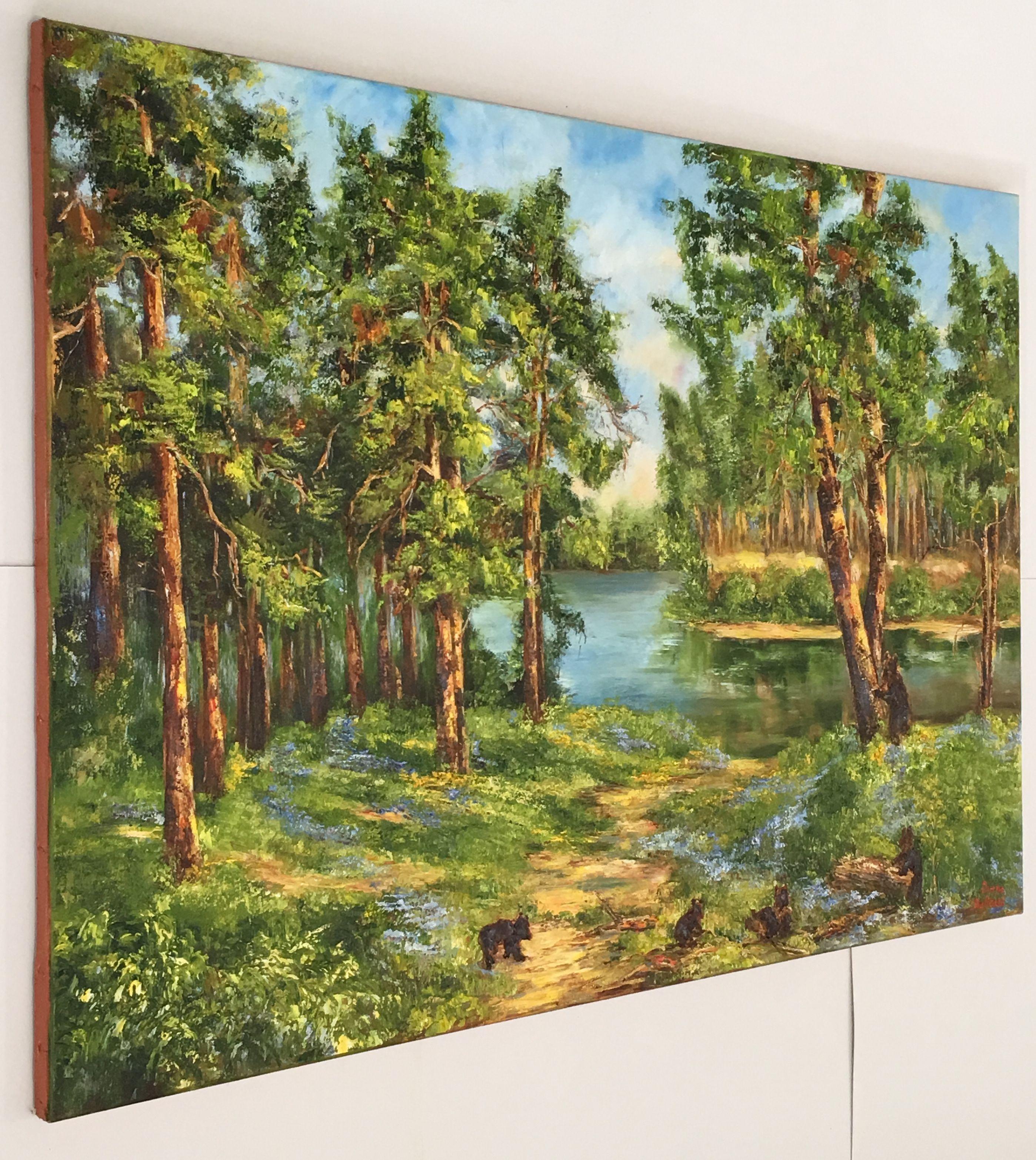 A Path to the Lake, Painting, Oil on Canvas 1