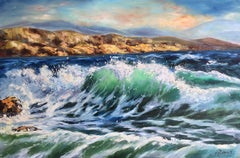 The Sea. Cyprus, Painting, Oil on Canvas