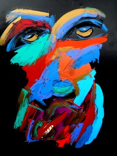 Untitled Man of Color, Painting, Acrylic on Canvas