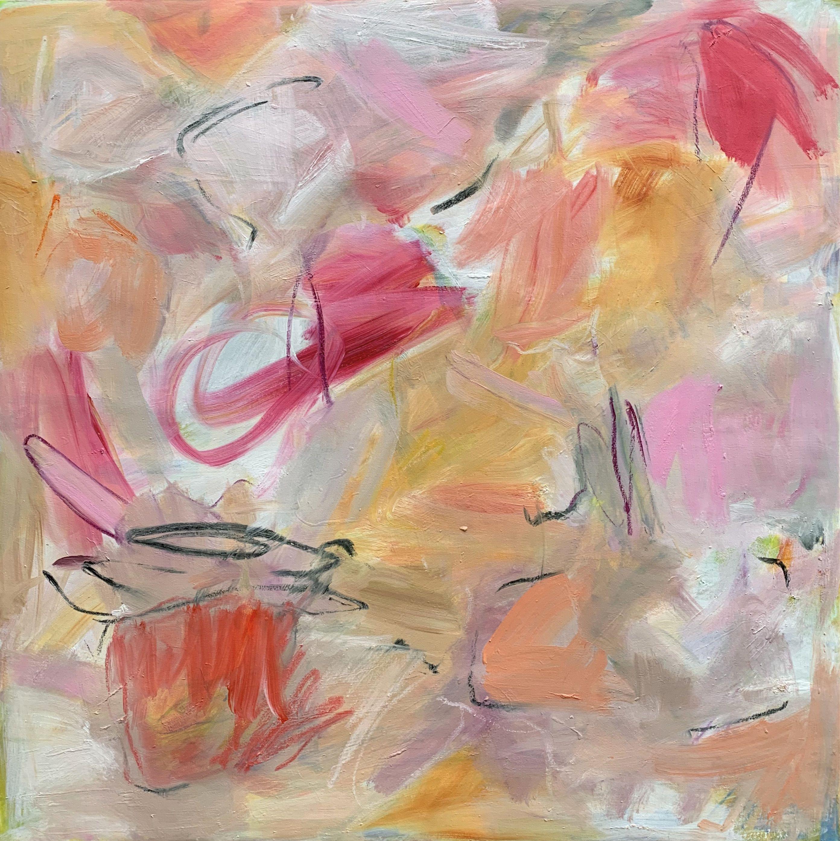 Trixie Pitts Abstract Painting - Valentine, Painting, Oil on Canvas