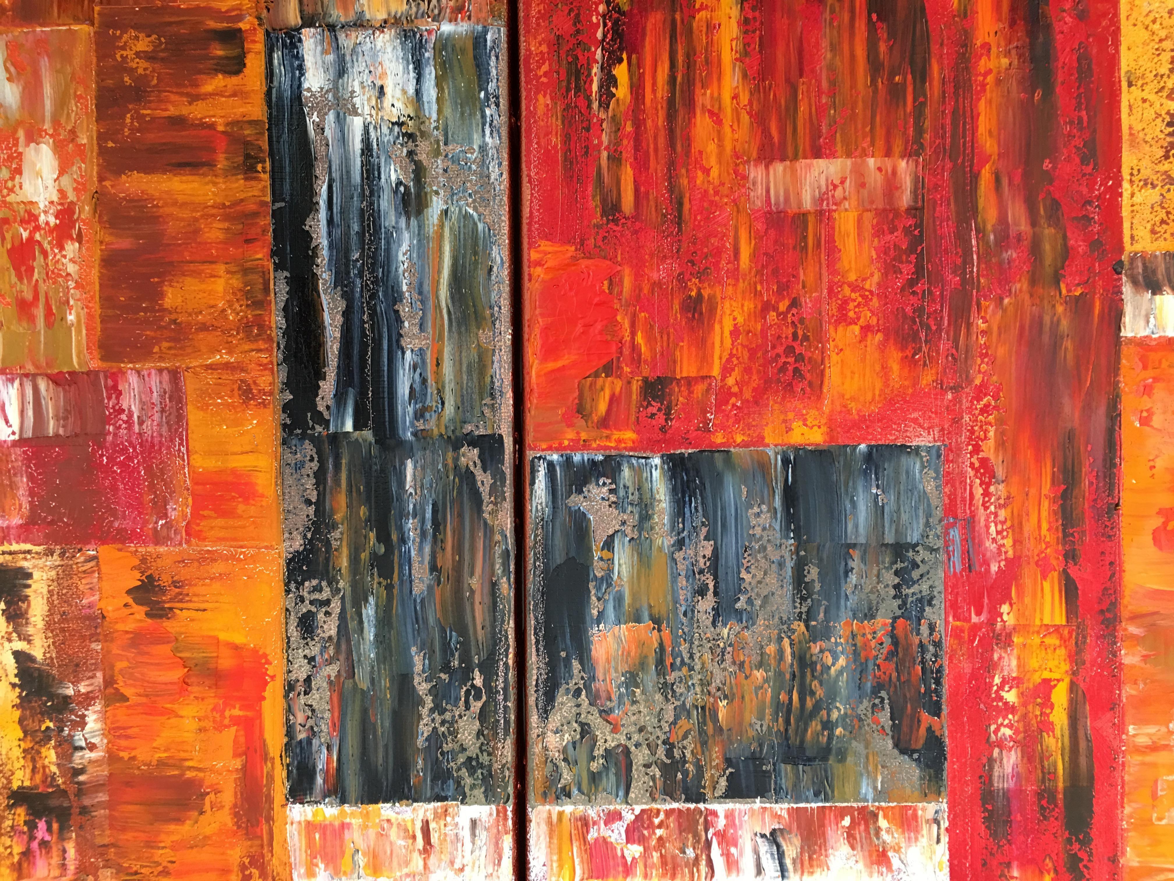 Ambiance. Diptych, Painting, Oil on Canvas 1