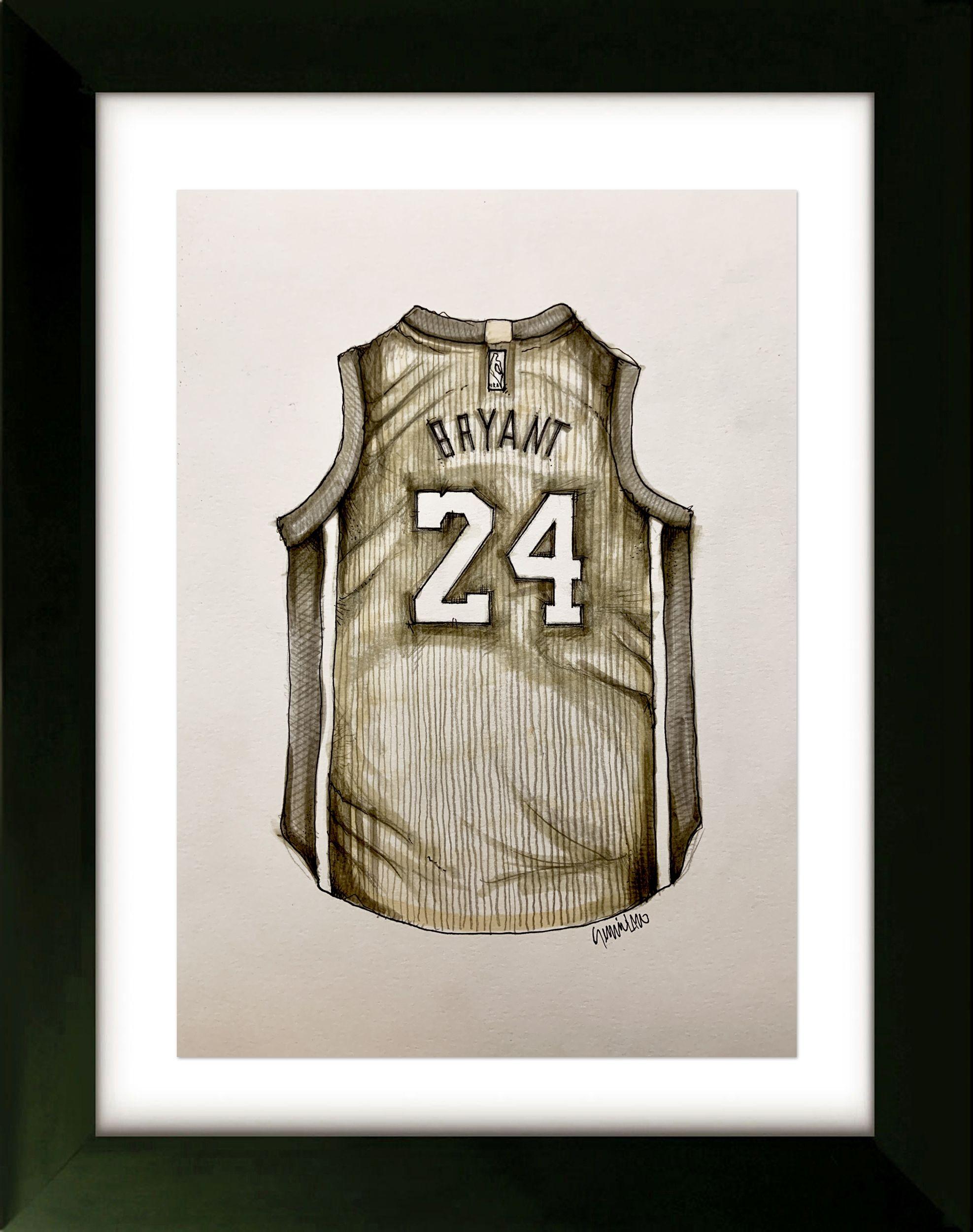 Kobe, Zeichnung, Bleistift und Tinte auf Papier (Pop-Art), Art, von Sergio Lazo