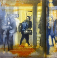 NYC-Subway, Painting, Oil on MDF Panel