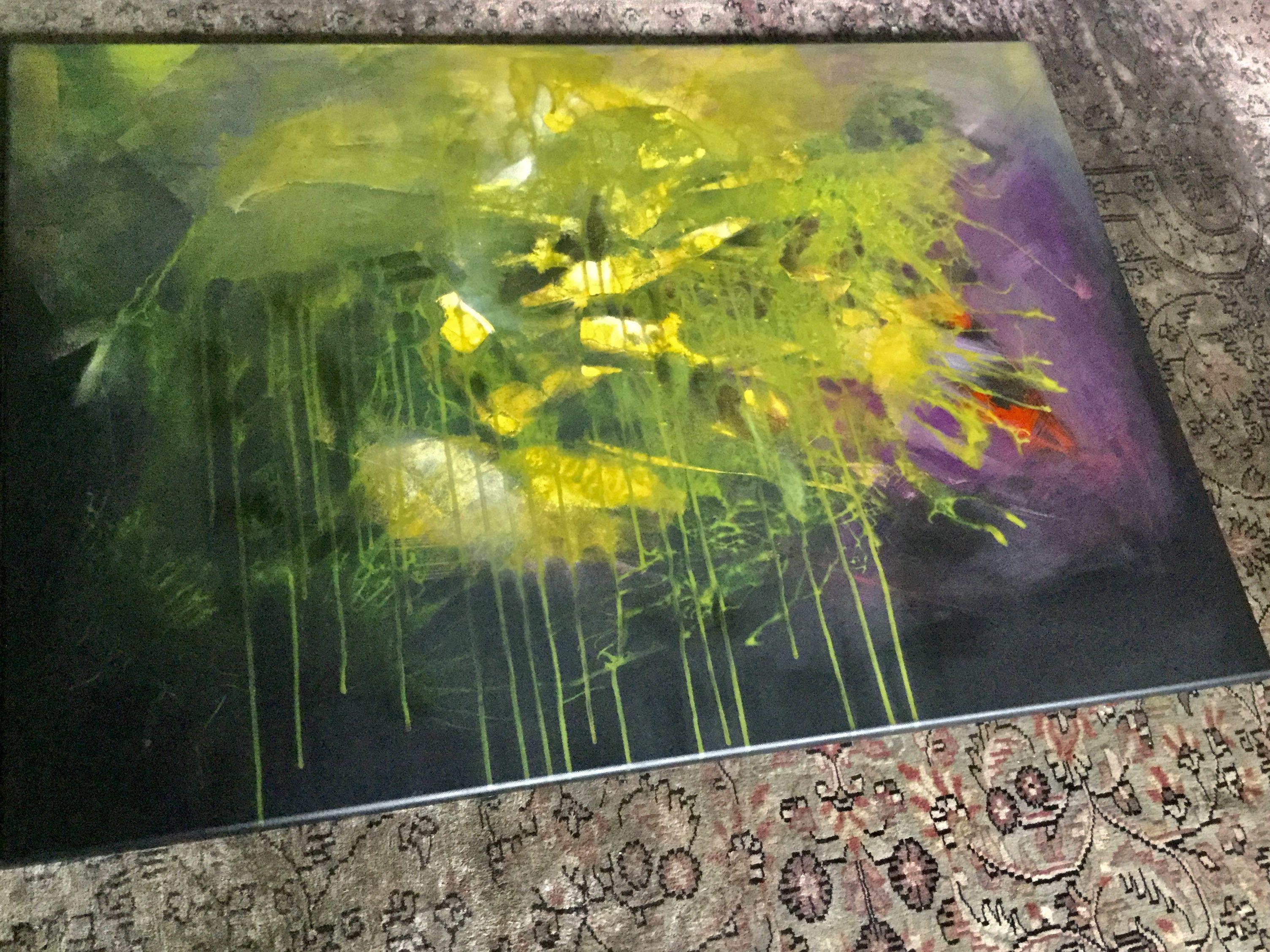 Antropocene, Pittura, Acrilico su tela - Abstract Painting Nero di Roberta  Cervelli