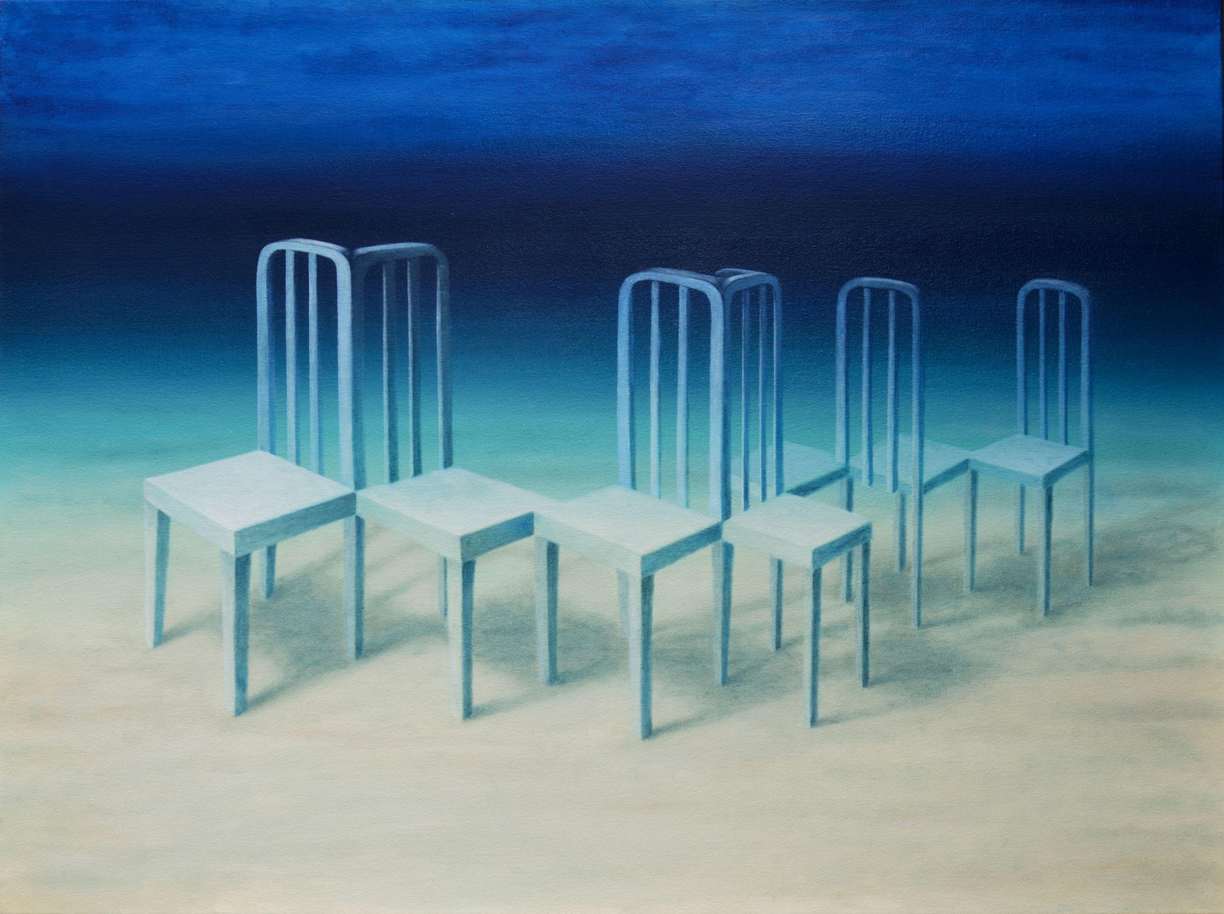 Nel posto giusto, Pittura, Olio su tela - Painting di Marlene Llanes