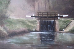 Autumn Backwater, Painting, Acrylic on Canvas