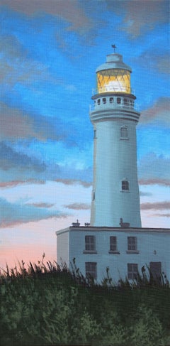 Sunset at Flamborough Head, Painting, Acrylic on Other