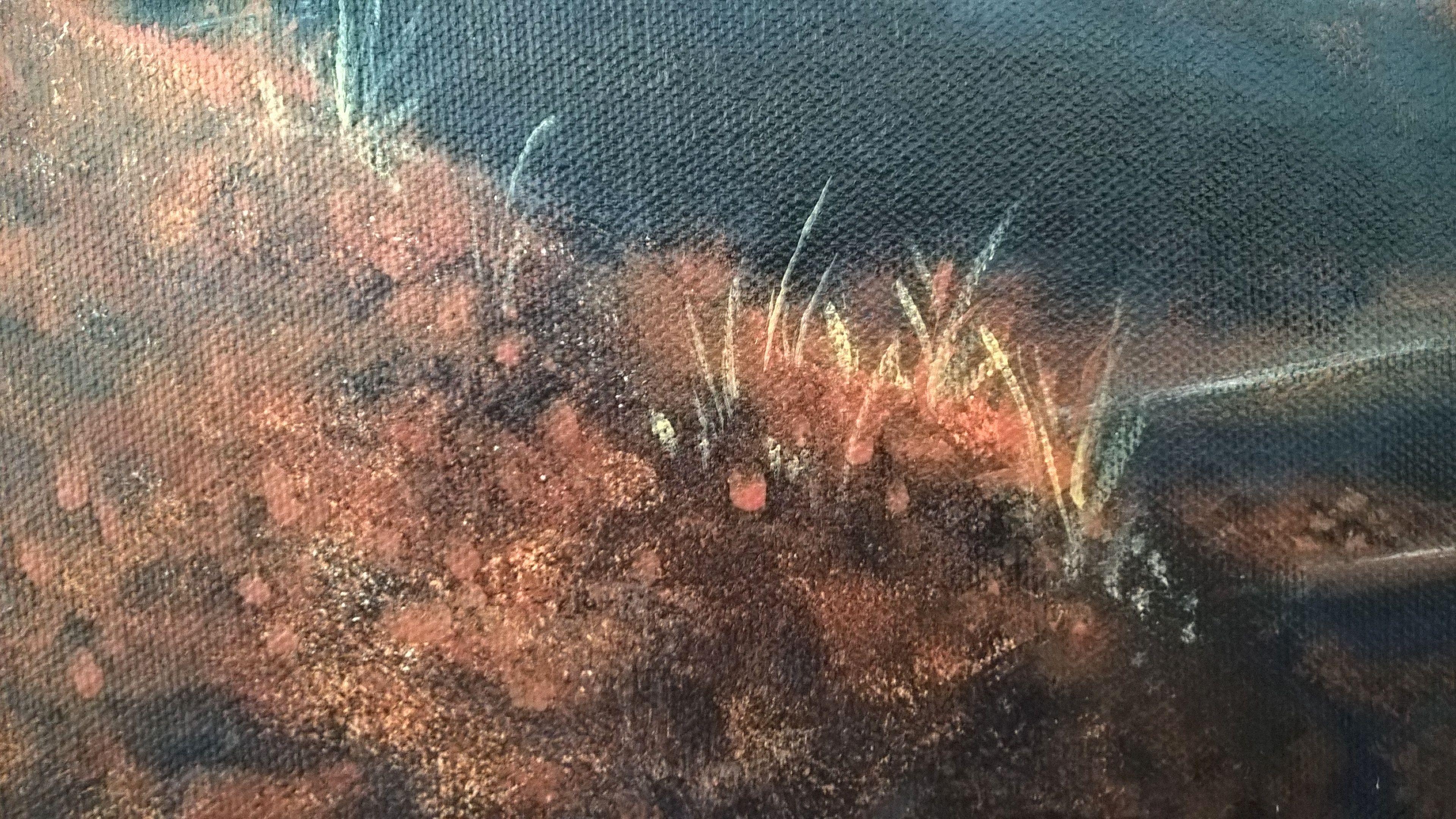 Peinture, acrylique sur toile - Stroll de coucher de soleil - Impressionnisme Painting par Tony Munns