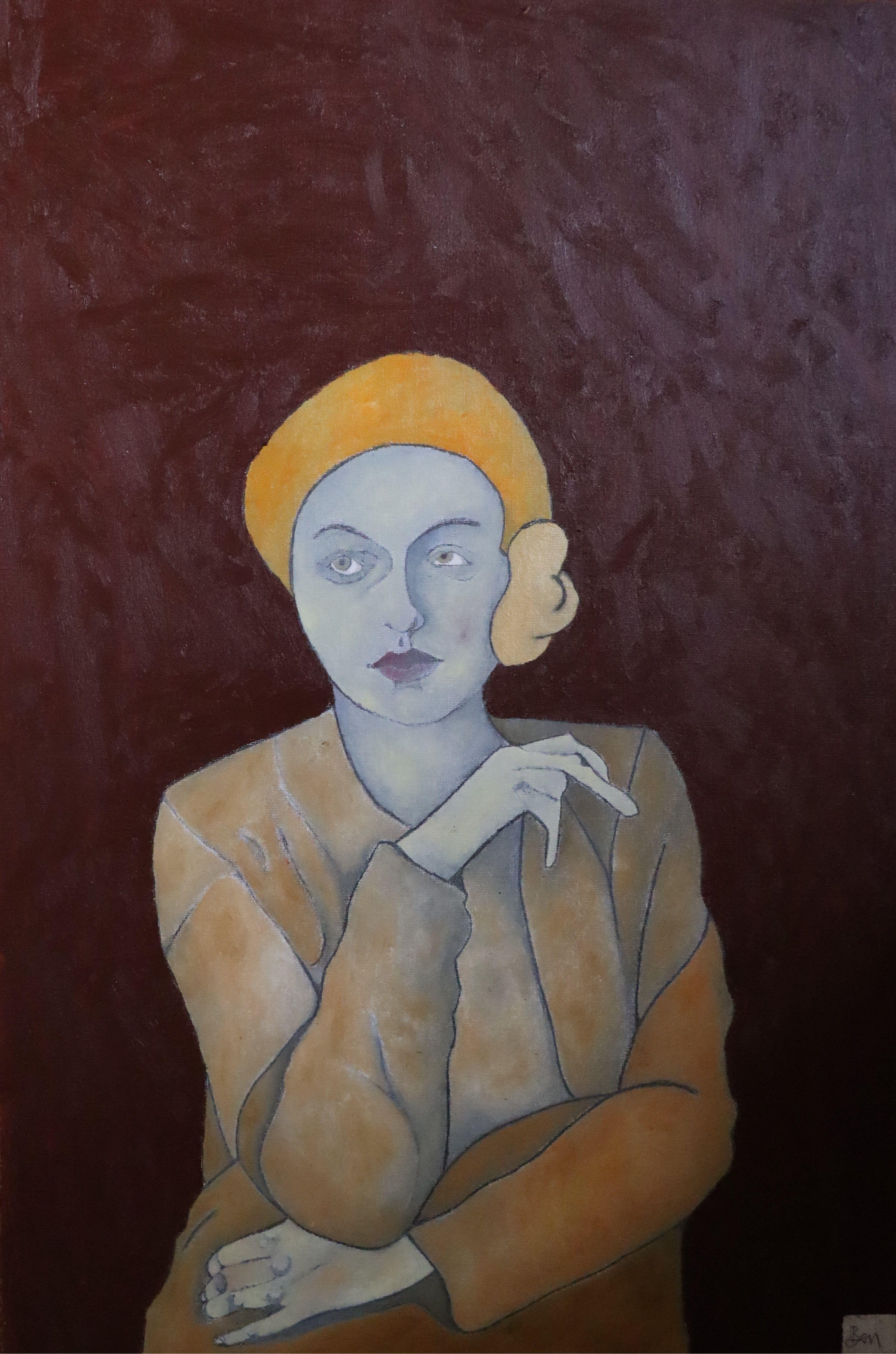 Portrait Woman Brown, Painting, Oil on Canvas