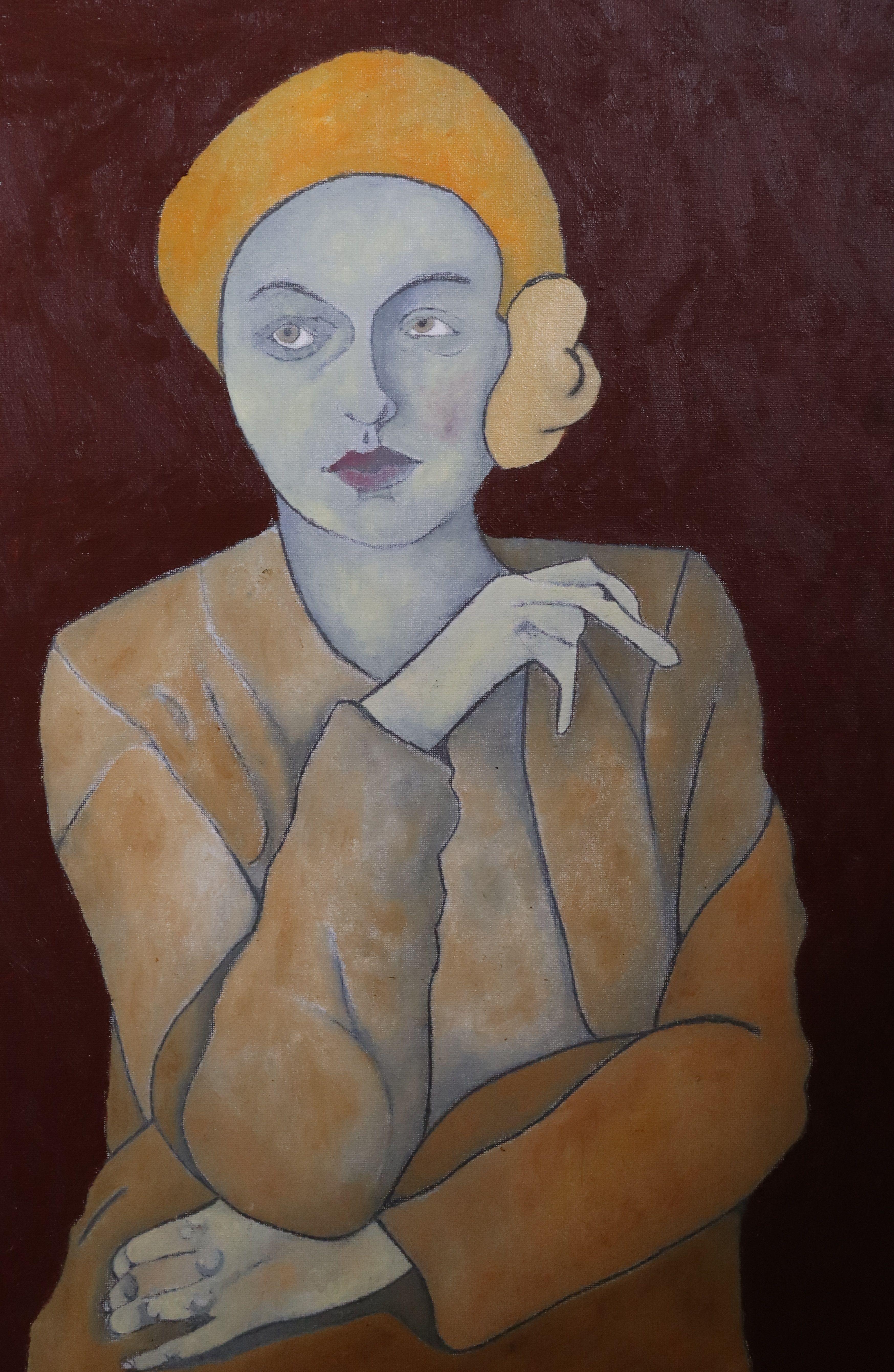 Portrait Woman Brown, Painting, Oil on Canvas 2