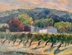 Vines at Sunset, Painting, Oil on Wood Panel