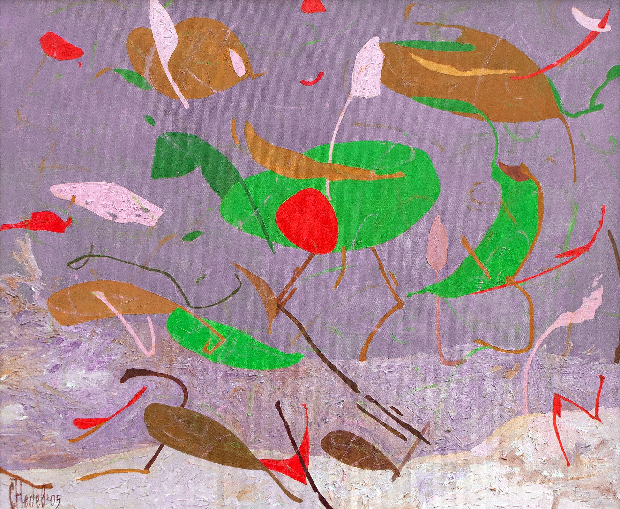 Emanazione, Pittura, Olio su tela - Painting di Slav Nedev