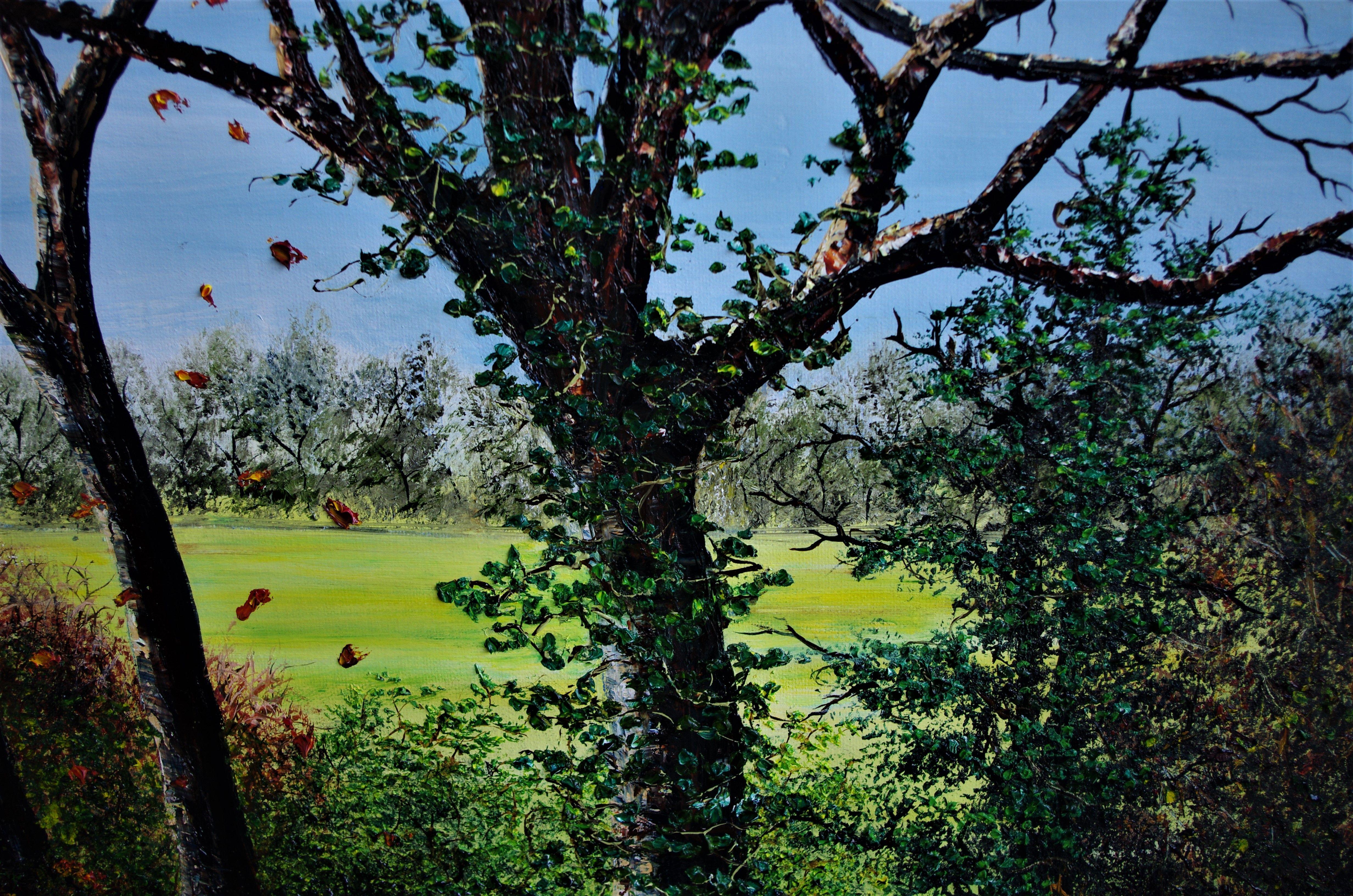 Paseo otoñal, Pintura, Óleo sobre lienzo en venta 2