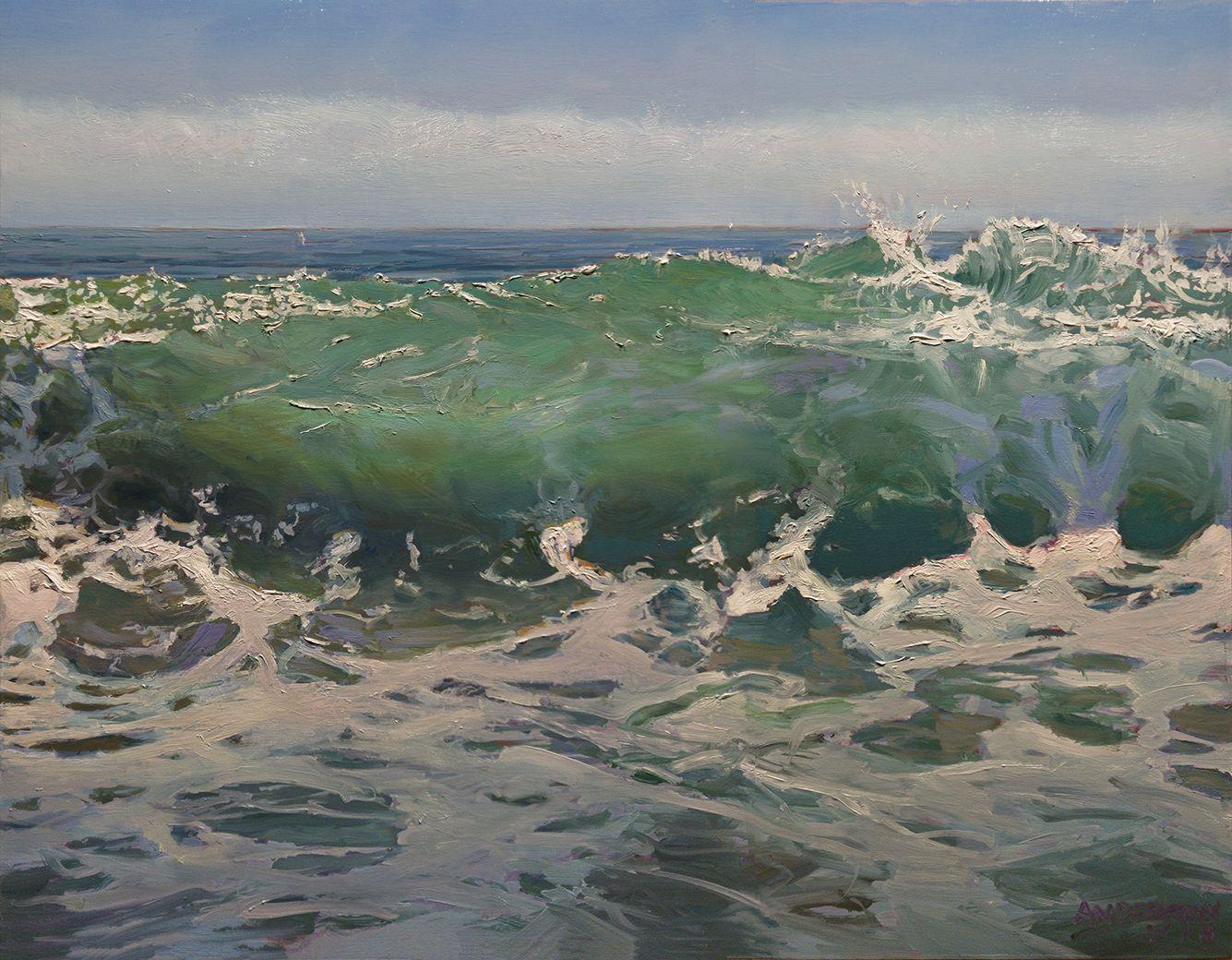 'TRITON, NO. 3", Painting, Oil on Wood Panel