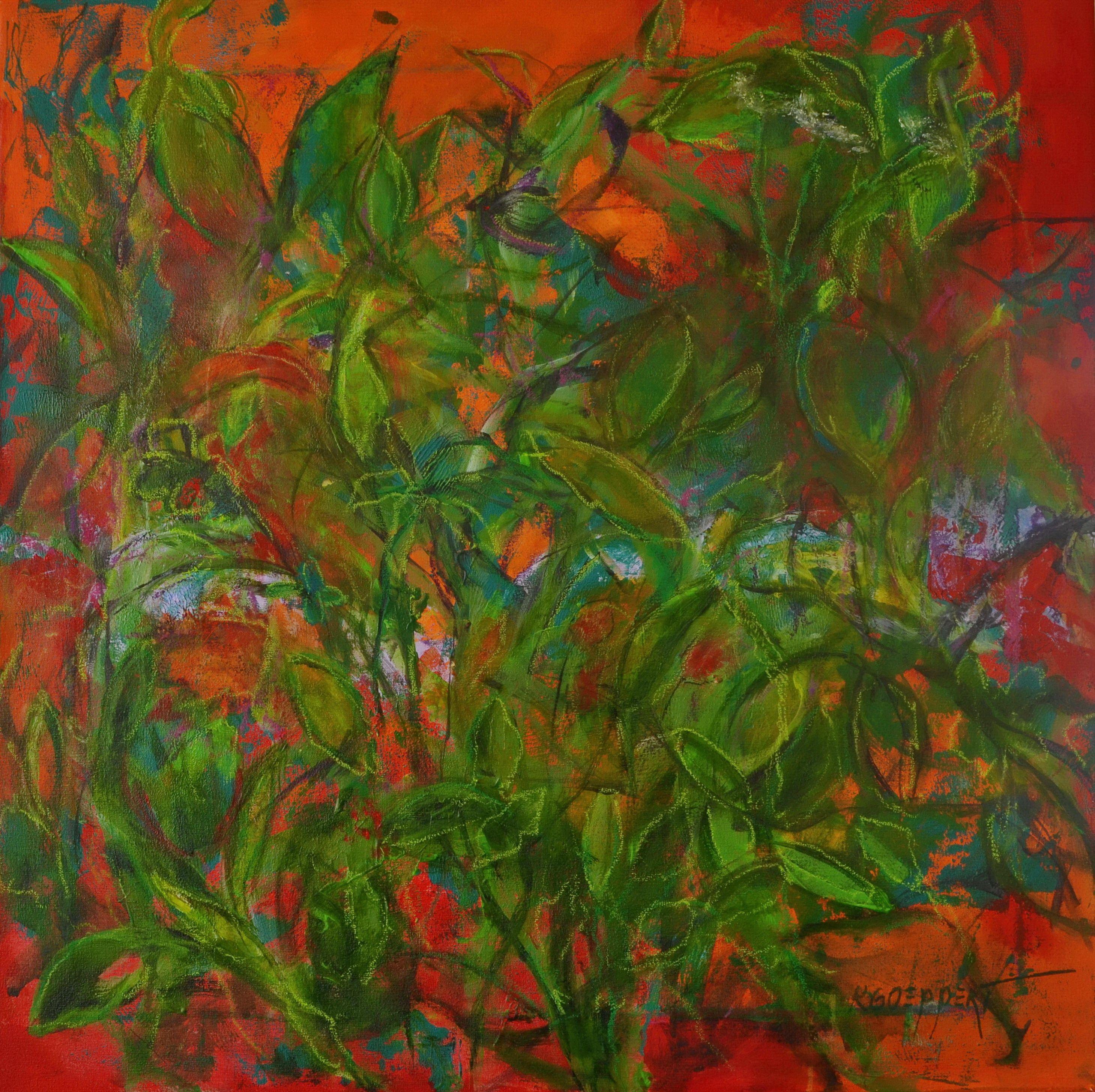 Karin Goeppert Abstract Painting - Kew, Painting, Acrylic on Canvas
