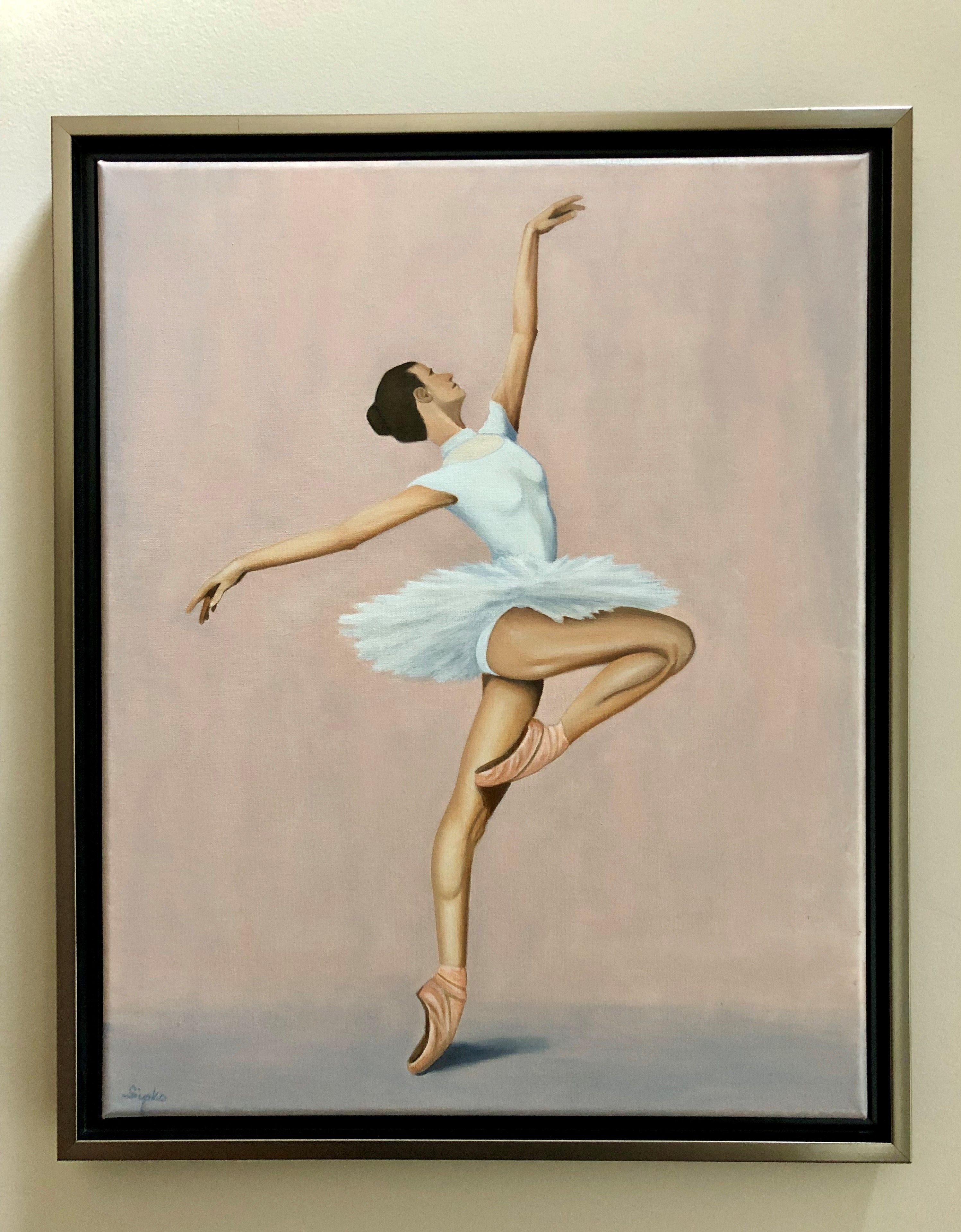 Ballerina, Pittura, Olio su tela - Painting Contemporaneo di David Sipko