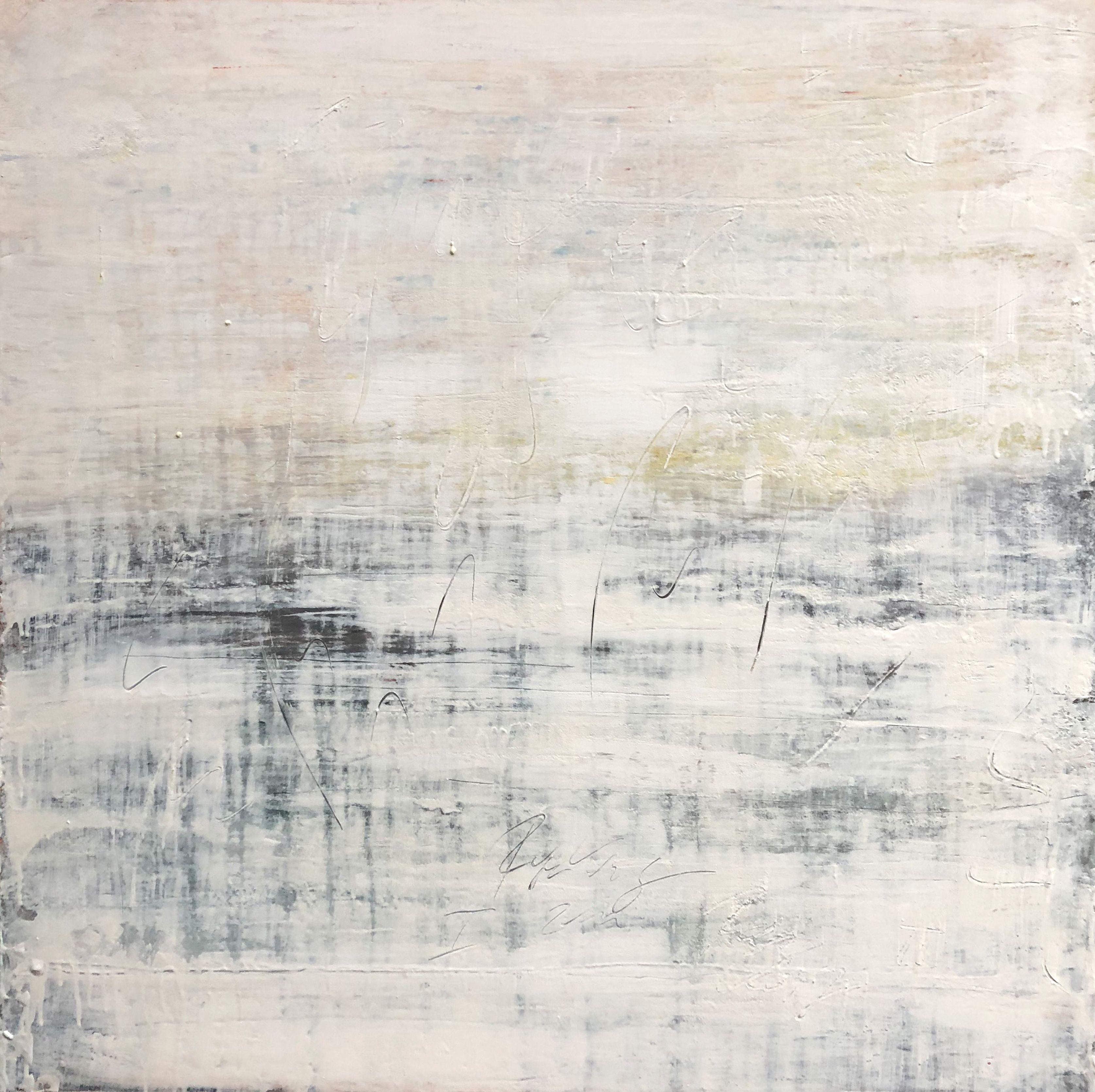 ""1311 grüne/graue Eleganz Teil1", Gemälde, Acryl auf Leinwand