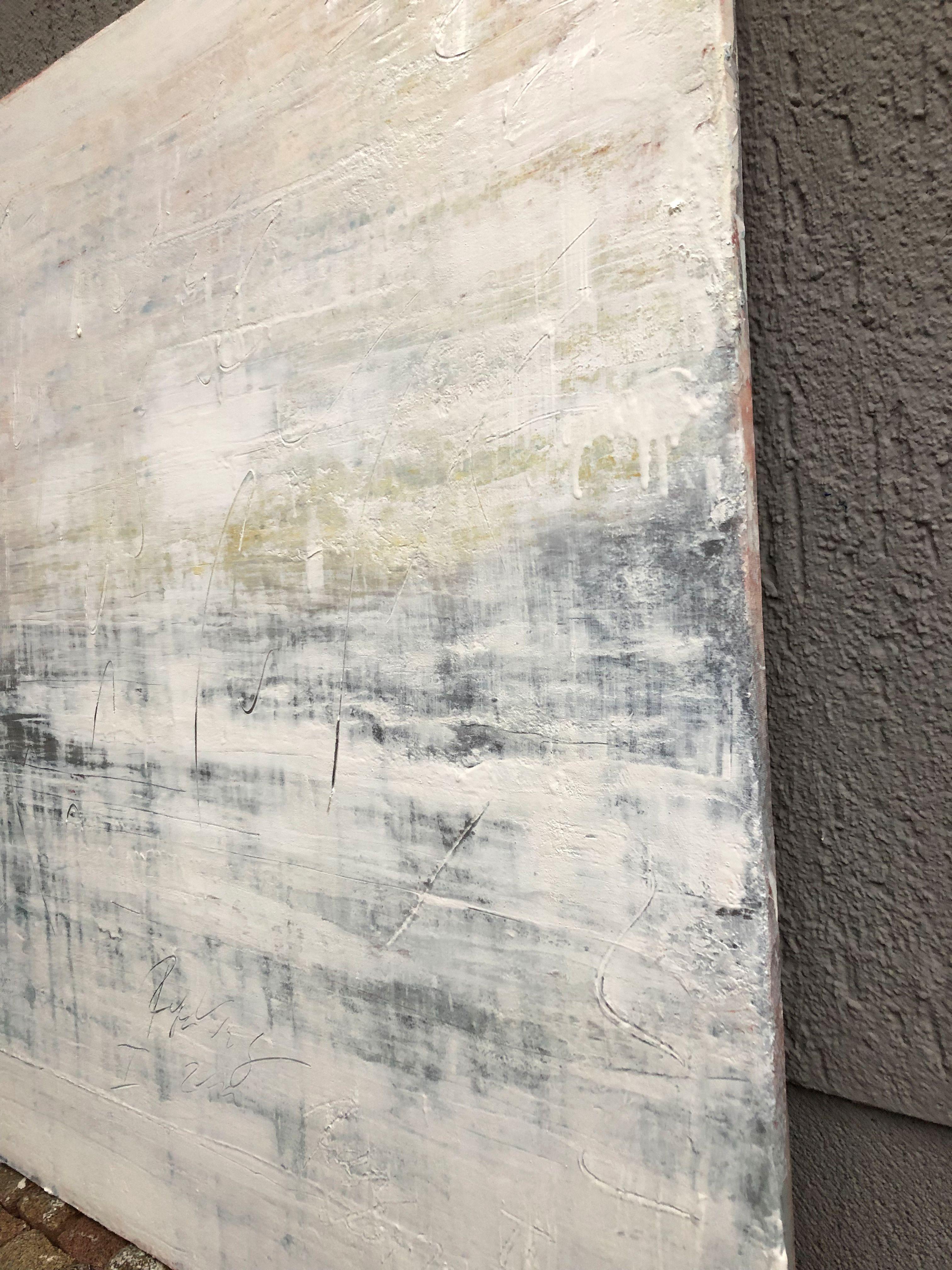 KÃ¶nig combines modern painting with acrylic with old techniques and in this way, he connects contemporary art with tradition. The natural clay color bestows the pictures with a completely special dim texture which stands in an exciting contrast