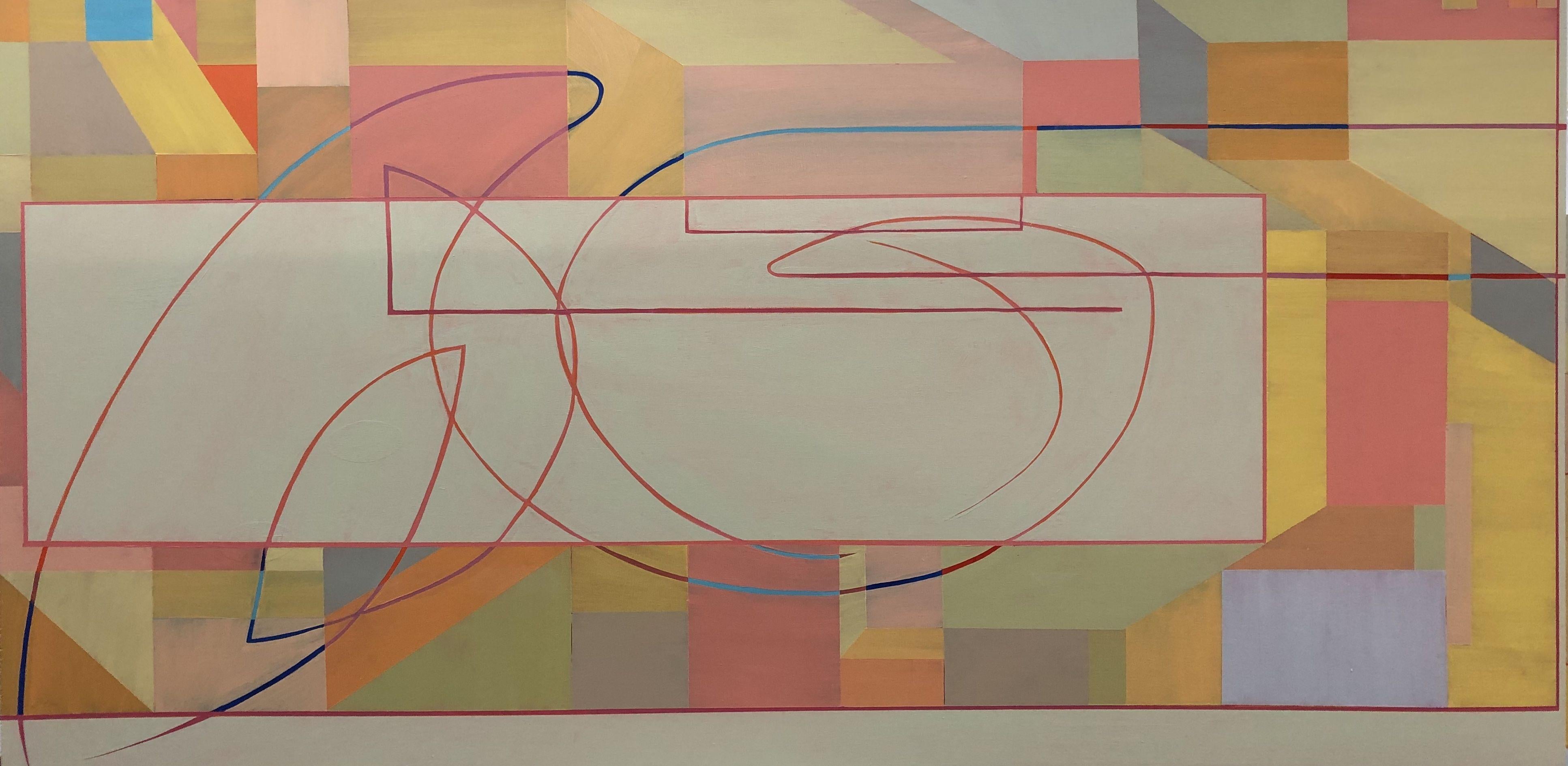 Abstract Painting di Todd Brugman - Piegare la compassione, Pittura, Olio su pannello di Wood