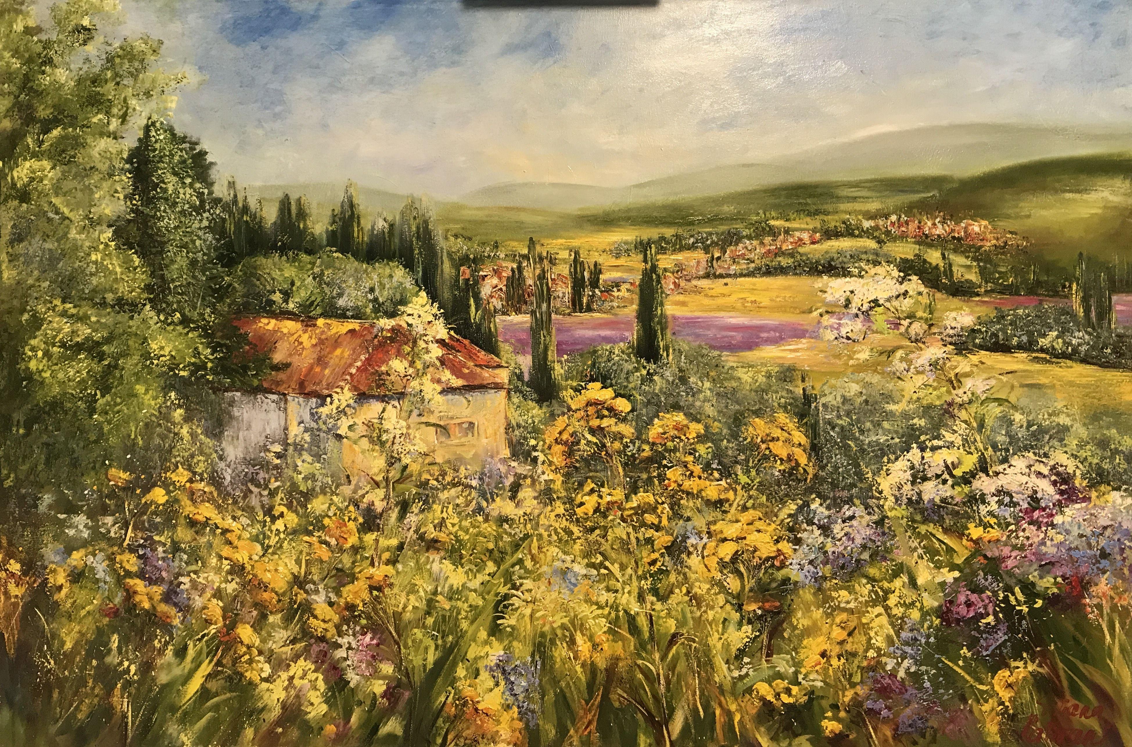 Summer in Provence, Painting, Oil on Canvas 1