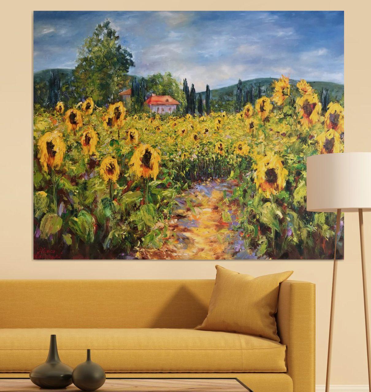 Sunflowers (2), Painting, Oil on Canvas 2