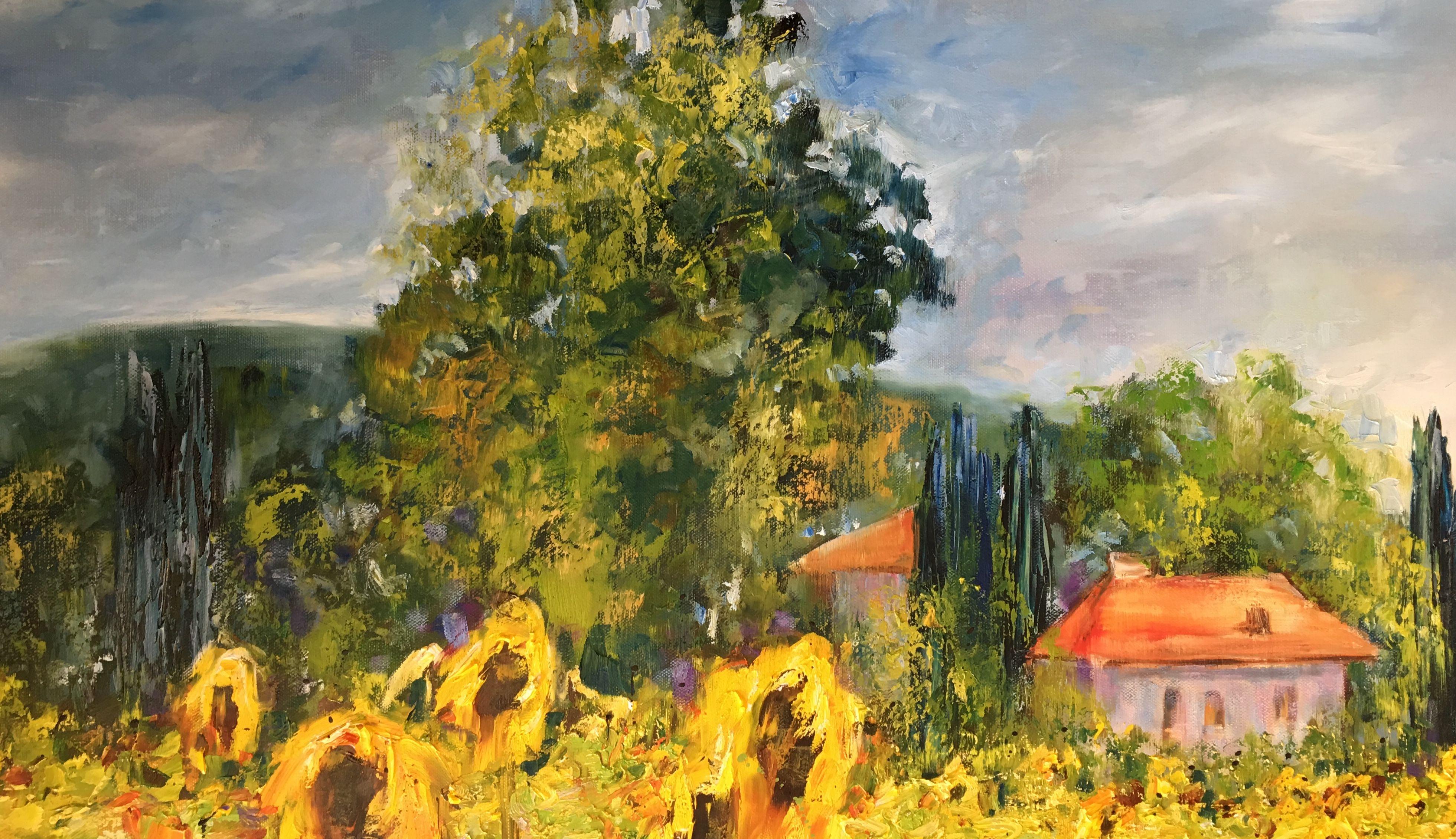 Sunflowers (2), Painting, Oil on Canvas 3