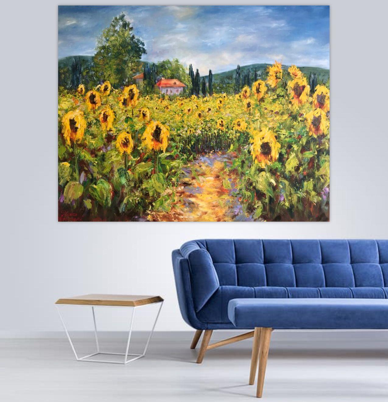 Sunflowers (2), Painting, Oil on Canvas 4