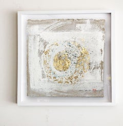 Wabi-Sabi.III gold Leaf/Japanese parchment, Painting, Acrylic on Paper