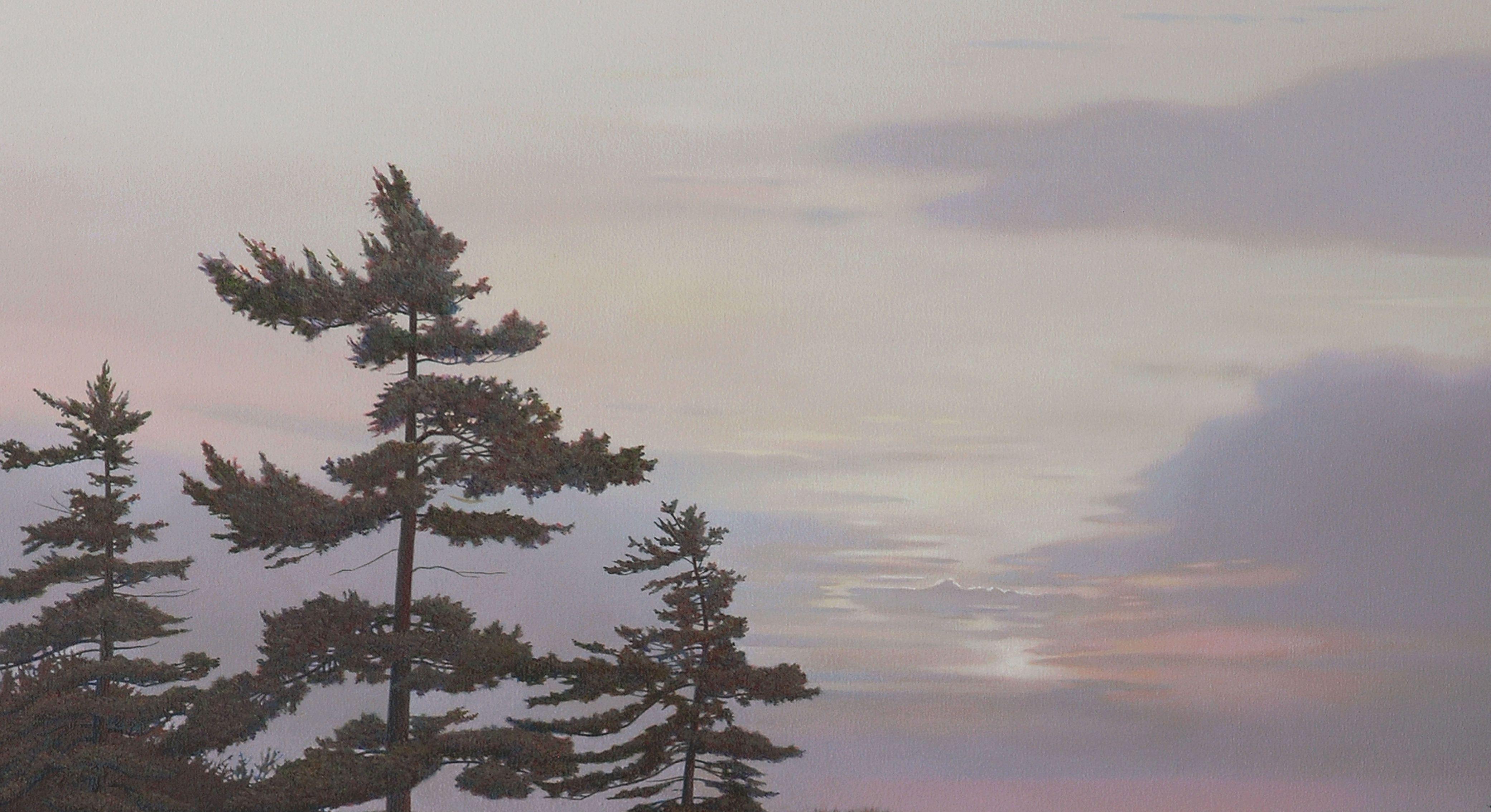 Abend Sonnenuntergang, Gemälde, Acryl auf Leinwand (Realismus), Painting, von John Kaltenhauser